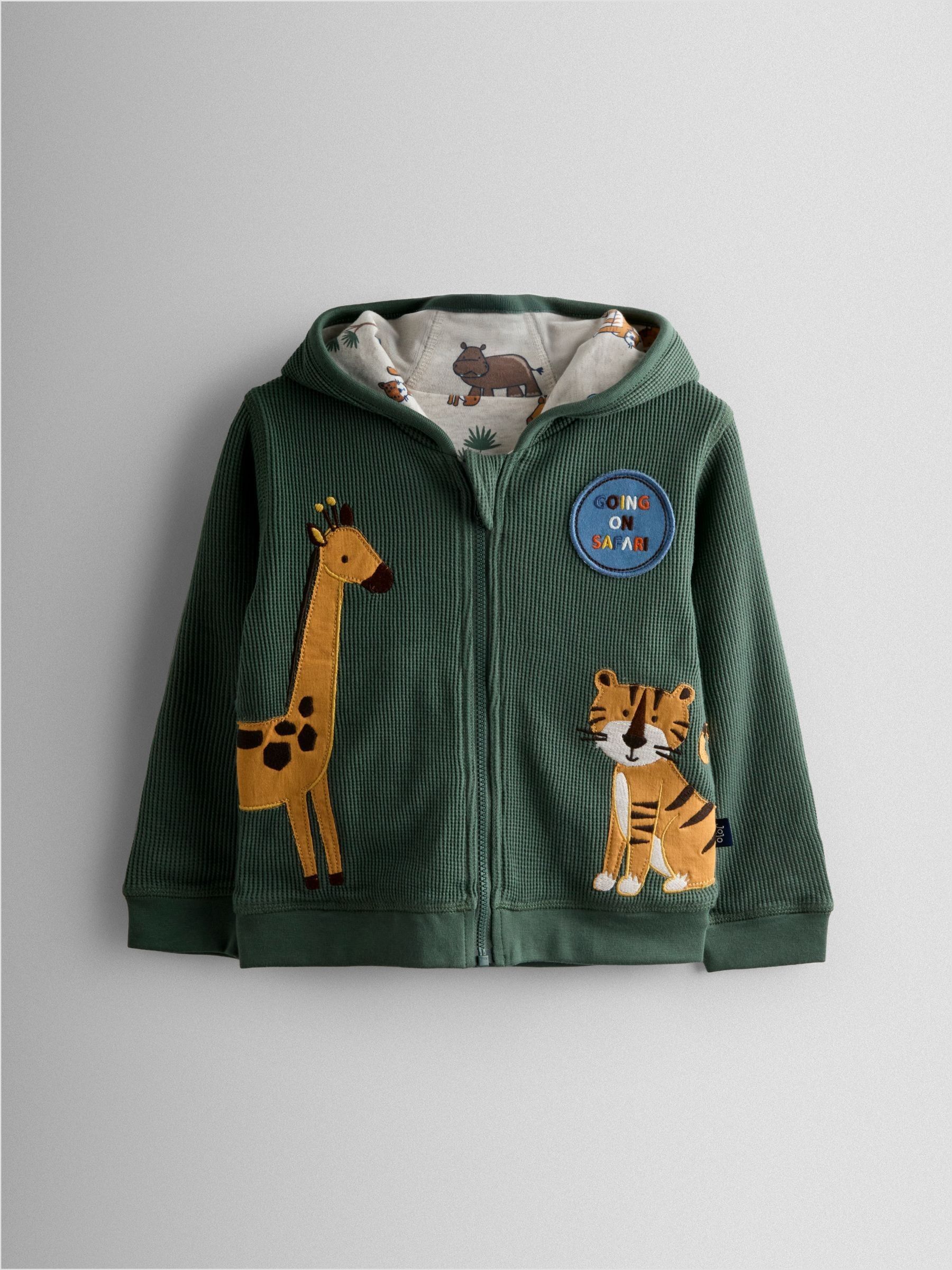 Khaki Green Safari Appliqué Reversible Hoodie - Image 2 of 12