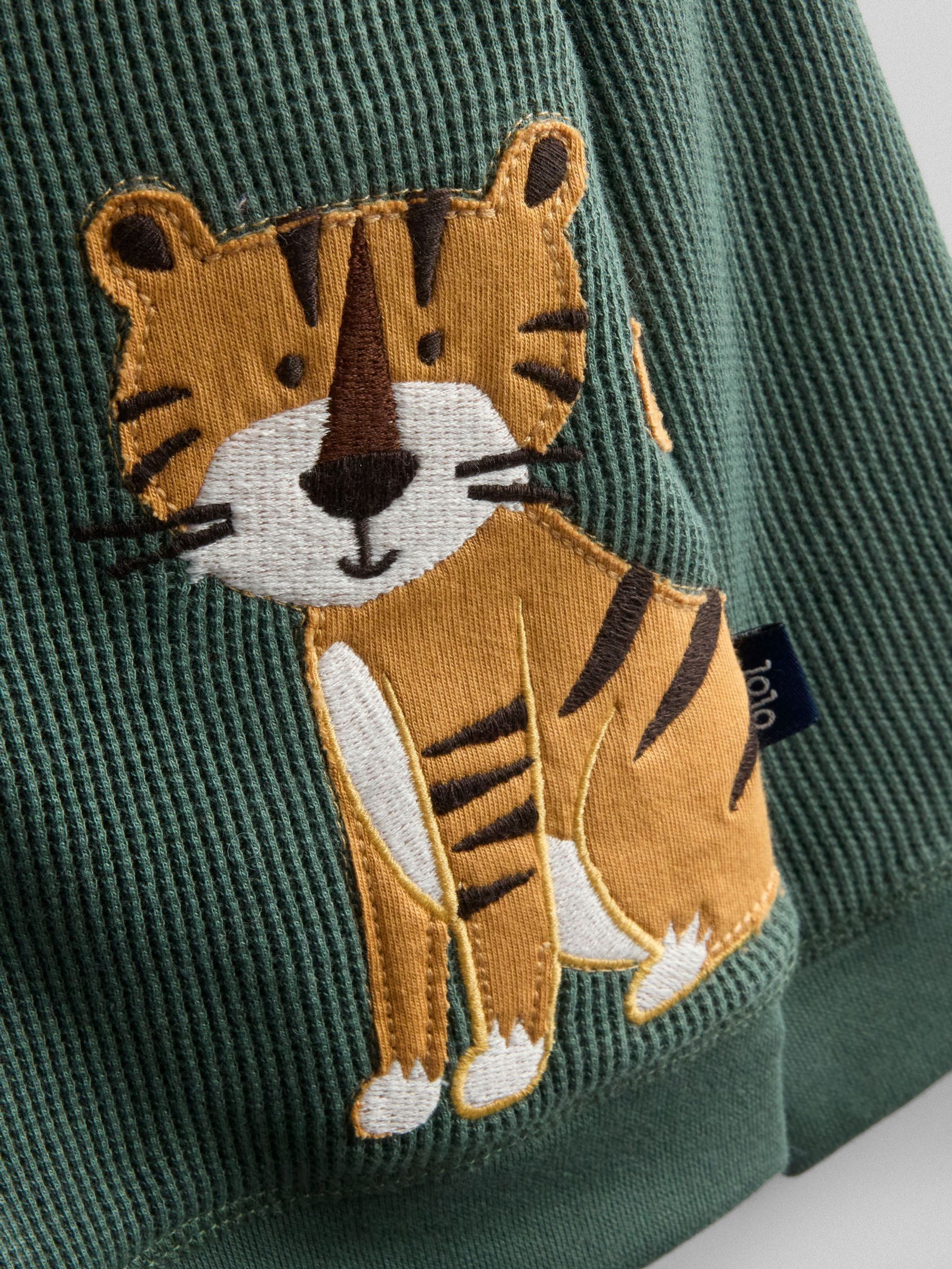 Khaki Green Safari Appliqué Reversible Hoodie - Image 8 of 12