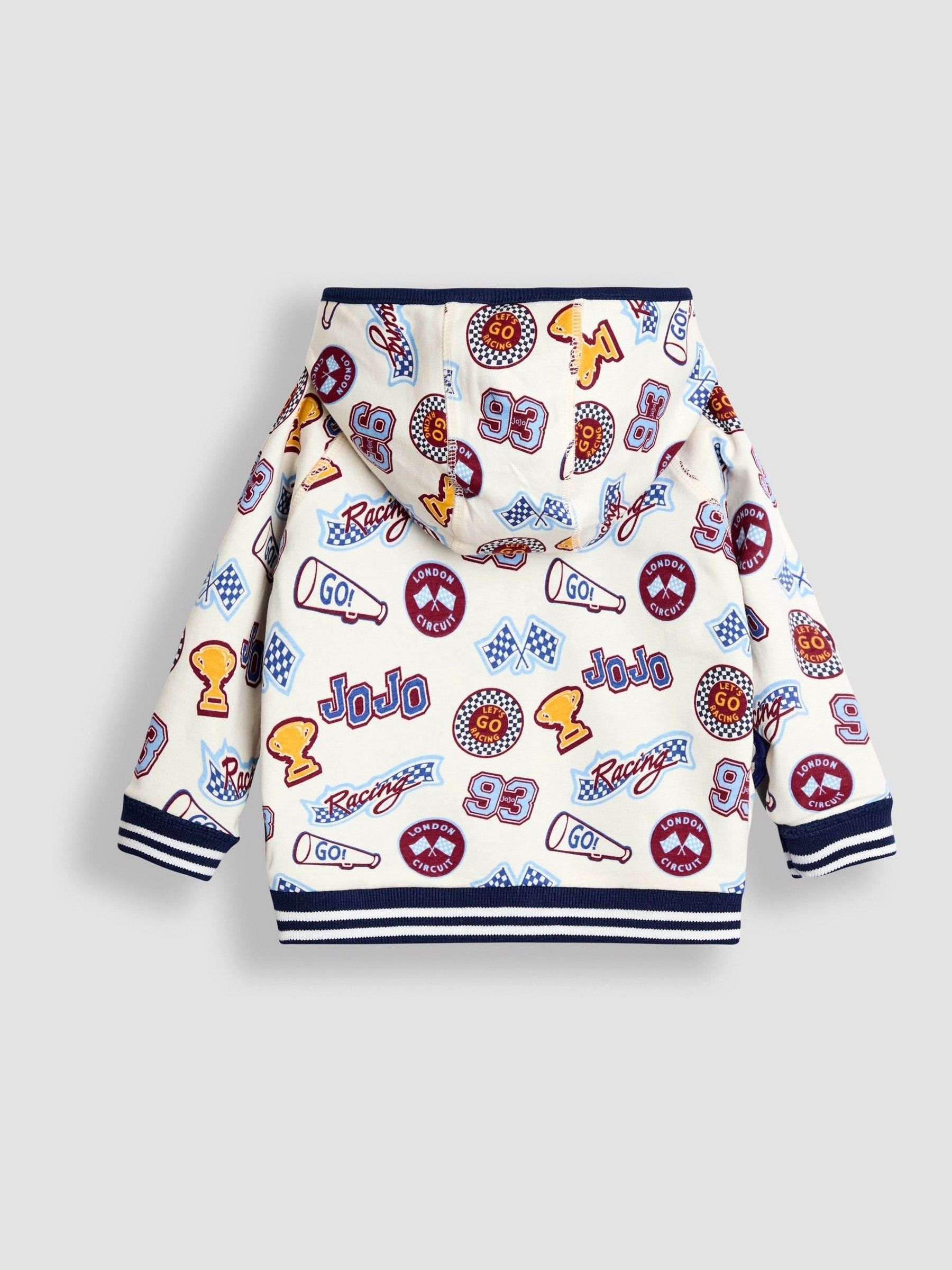 Navy Varsity Colour Block Appliqué Reversible Hoodie - Image 3 of 11