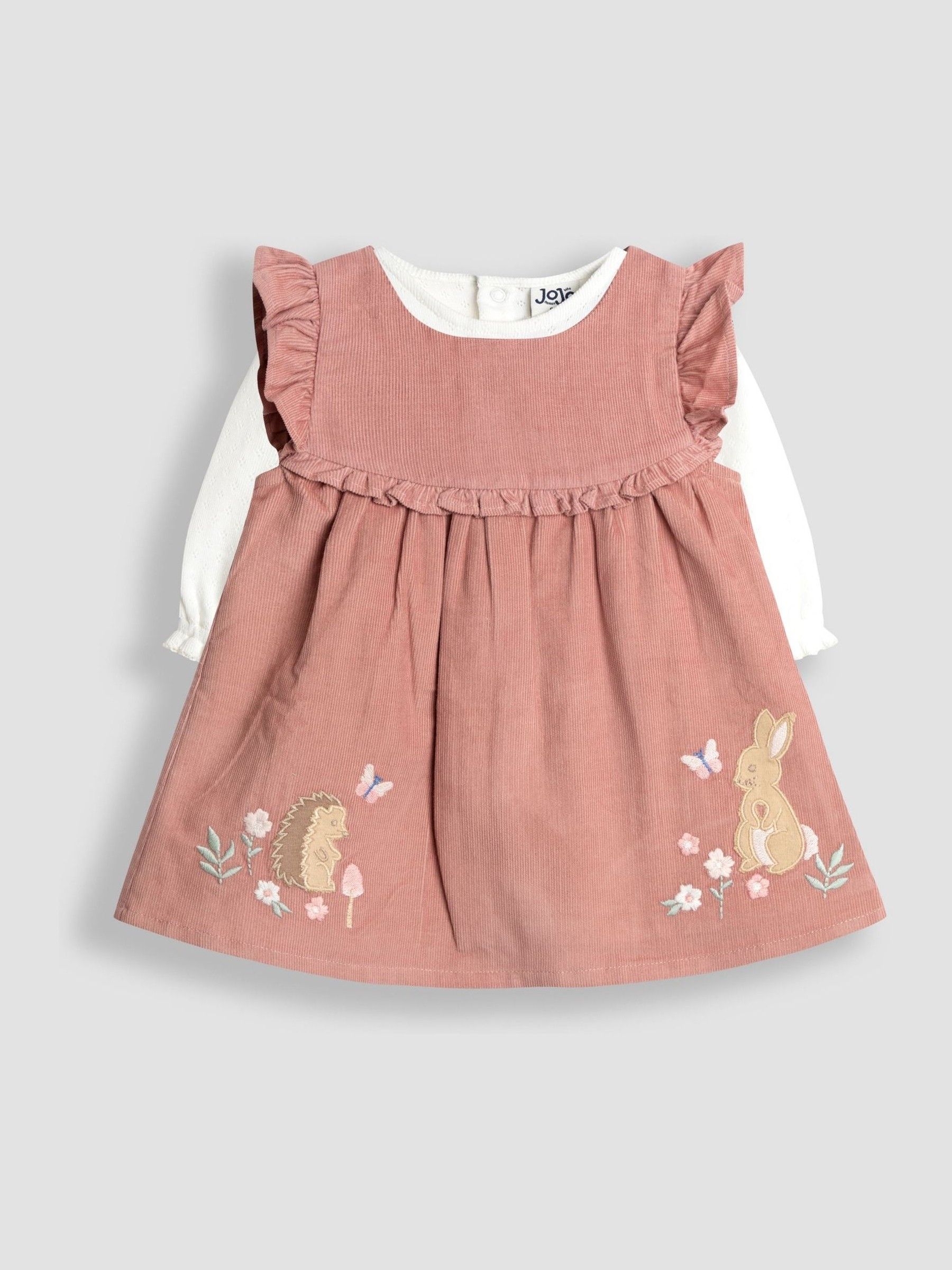 Pink Frill Cord Appliqué Dress & Body Set - Image 1 of 6