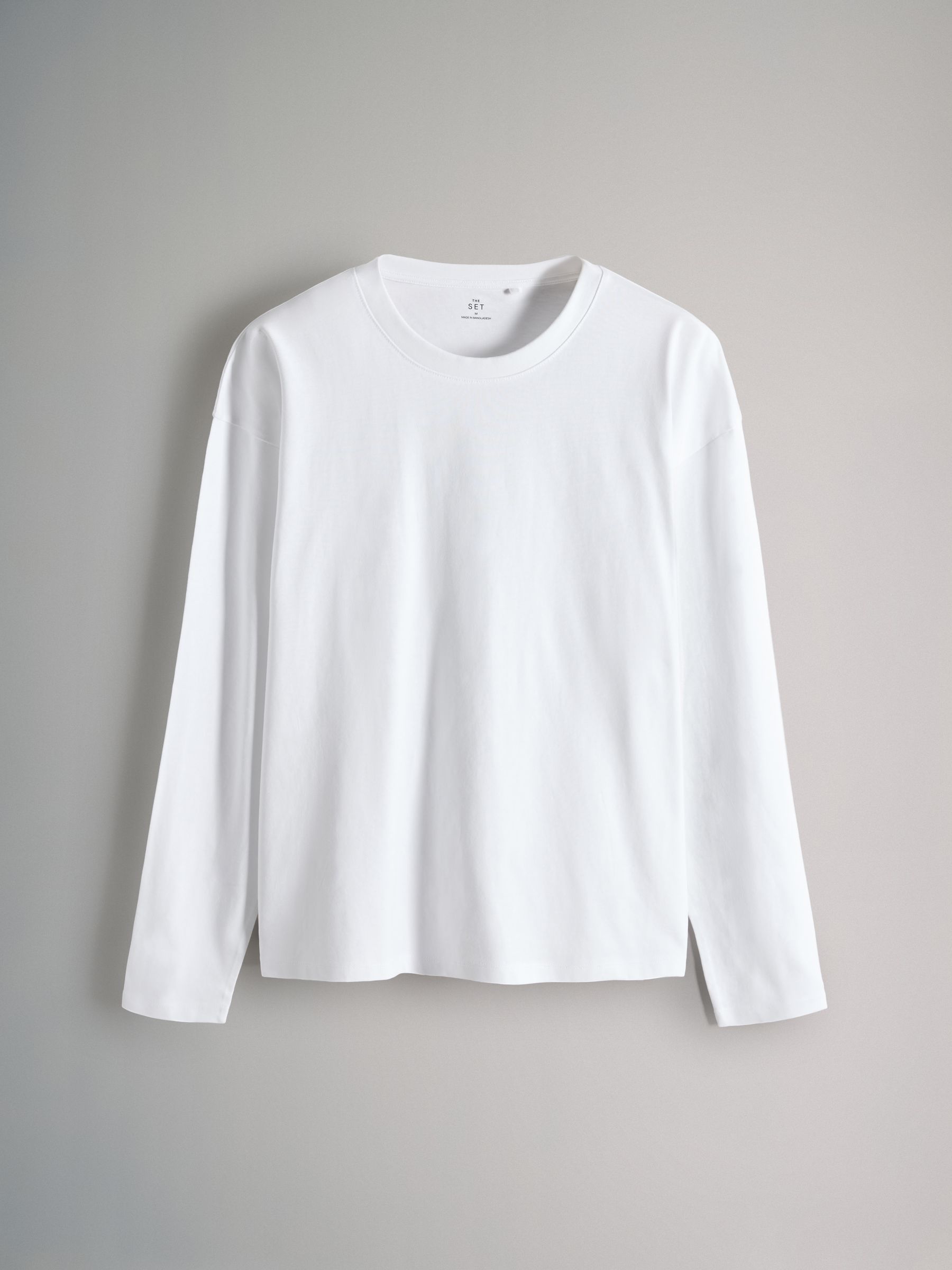 Black/Taupe Brown/Stripe/White - 4 Pack Heavyweight Relaxed Long Sleeve T-Shirts - Image 2 of 6