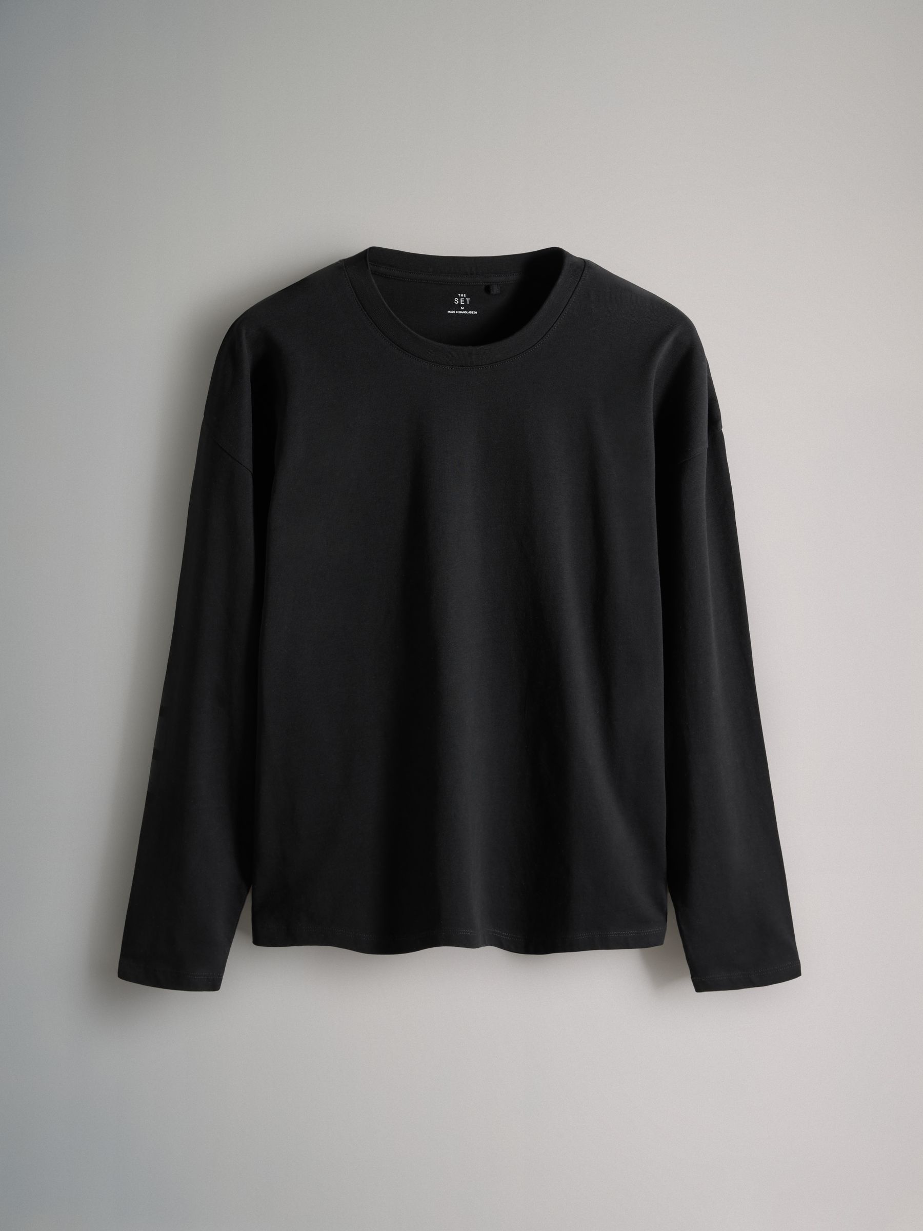 Black/Taupe Brown/Stripe/White - 4 Pack Heavyweight Relaxed Long Sleeve T-Shirts - Image 4 of 6