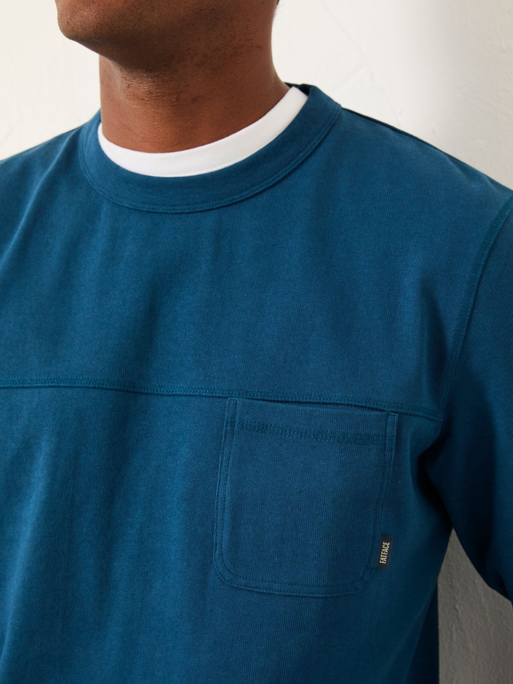 Wilman Dark Teal Blue Crew Sweat - Image 3 of 5