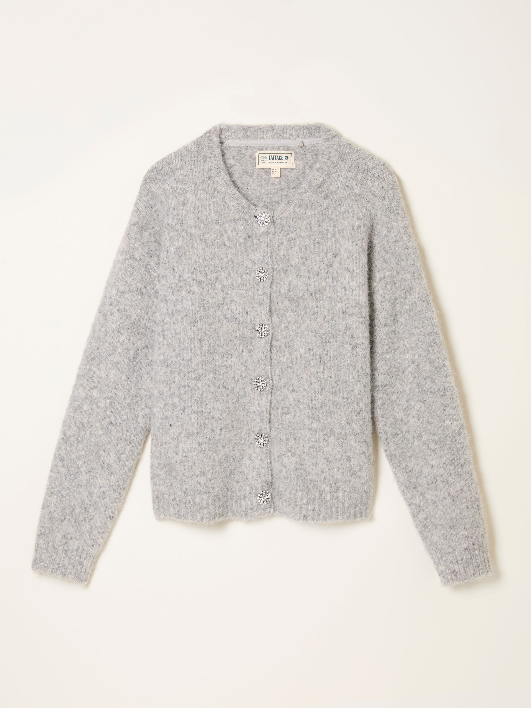 Bodhi Grey Fluffy Knitted Cardigan - Image 7 of 7