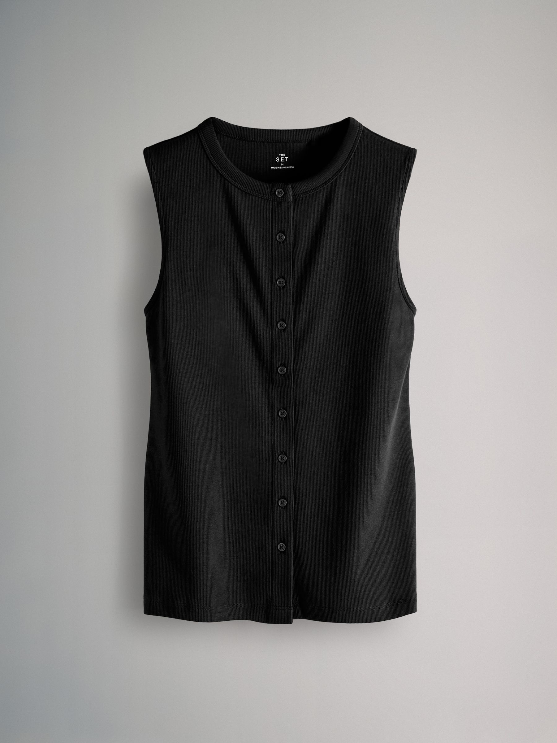 3 Pack Button Through Ribbed Vests - Image 3 of 6