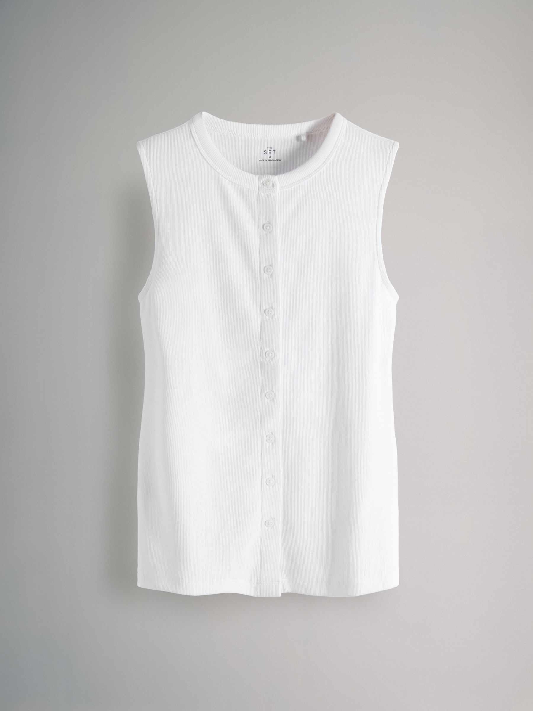 3 Pack Button Through Ribbed Vests - Image 5 of 6