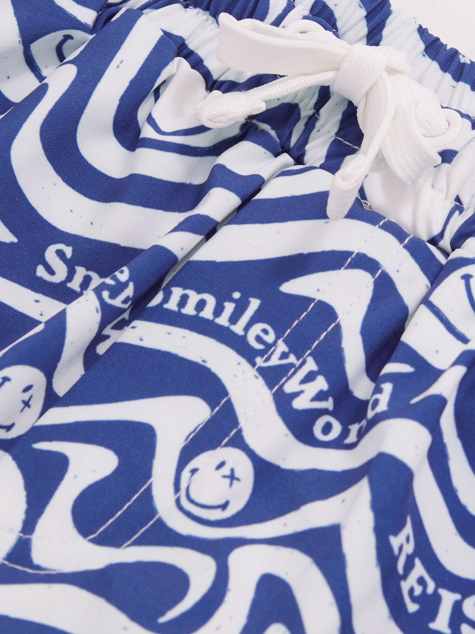 13-14 yrs SmileyWorld | Reiss Wave Swim Shorts in Bright Blue - Image 4 of 4