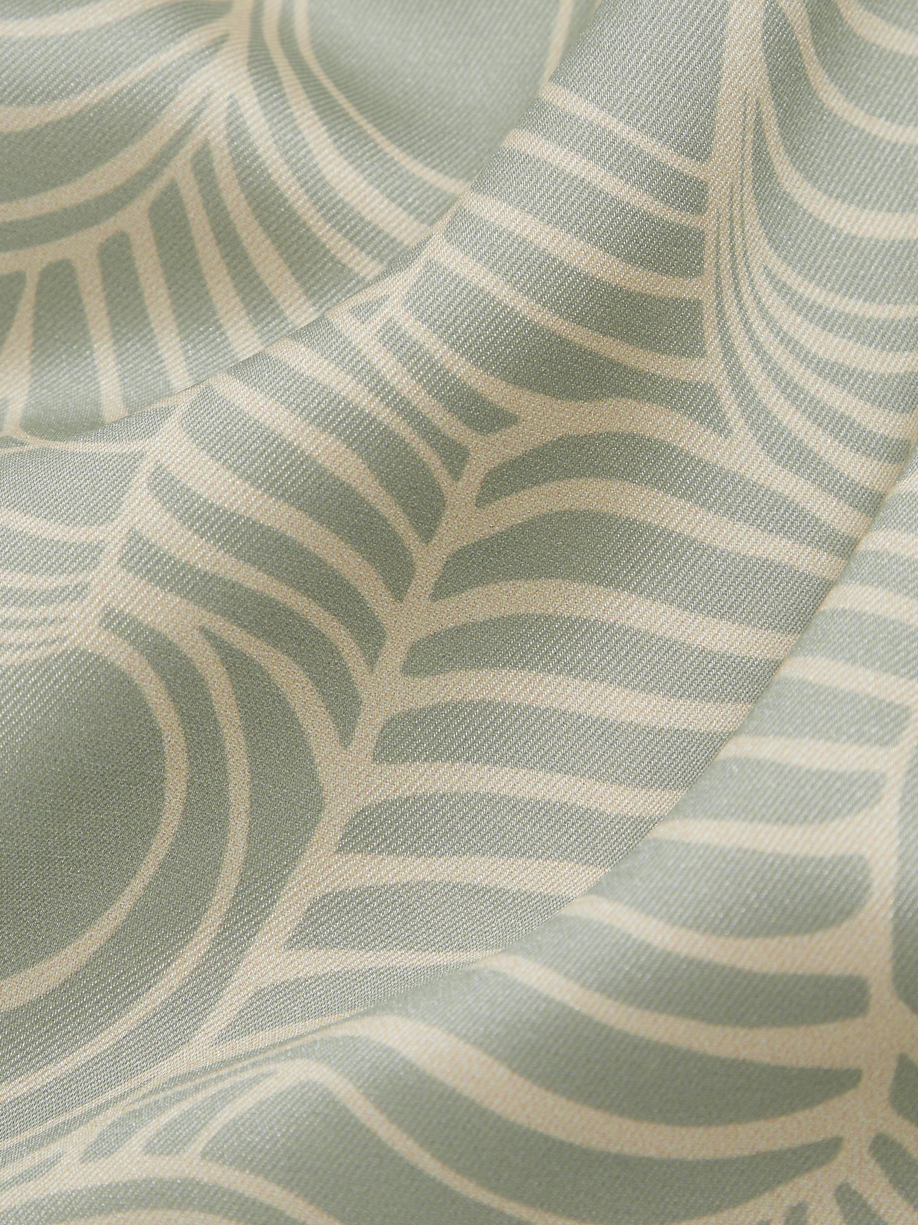 Wave Print Cuban Collar Shirt in Sage Green - Image 5 of 5