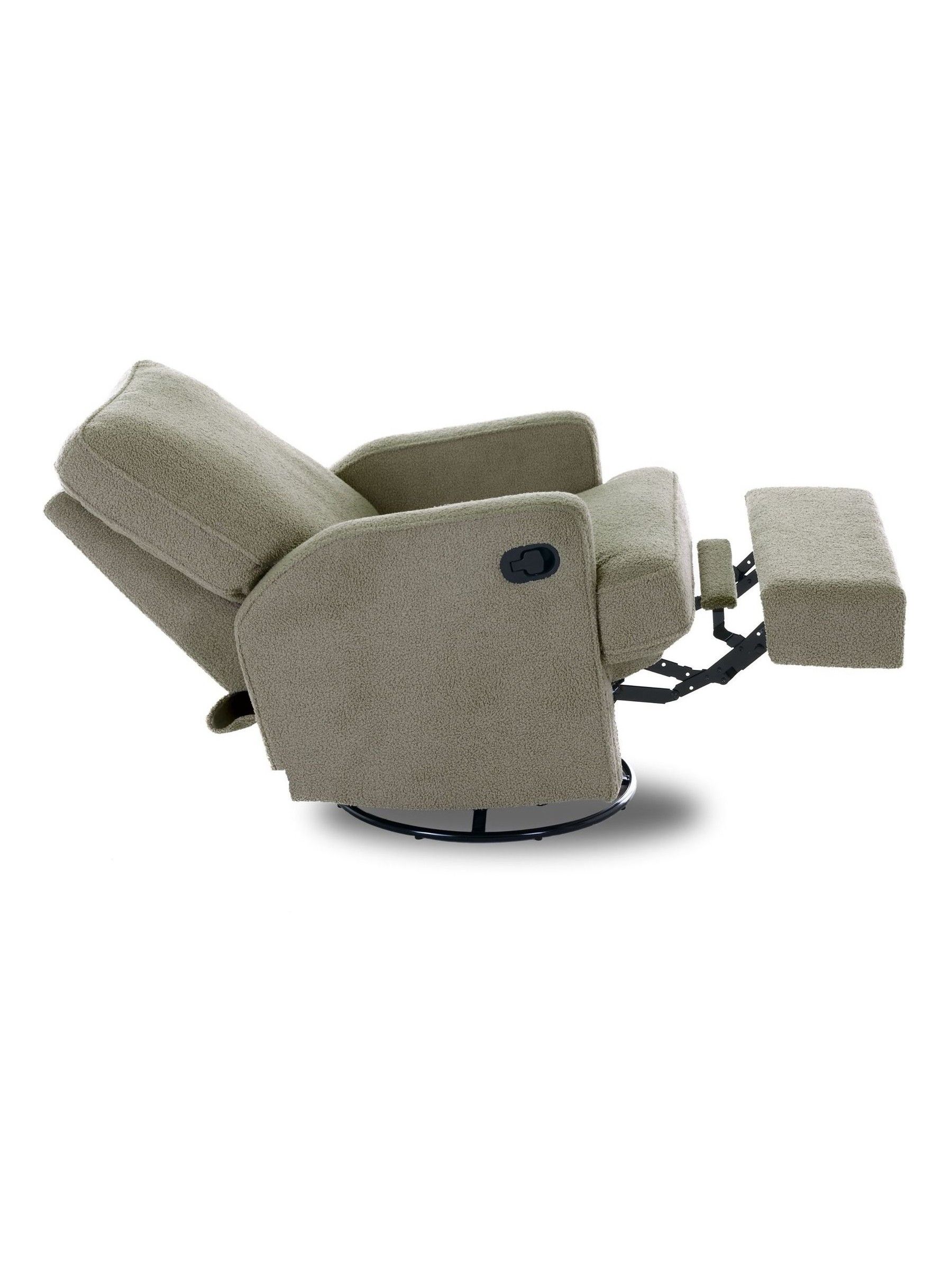 Obaby Teddy Olive Madison Swivel Glider Recliner Nursing Chair - Image 6 of 7