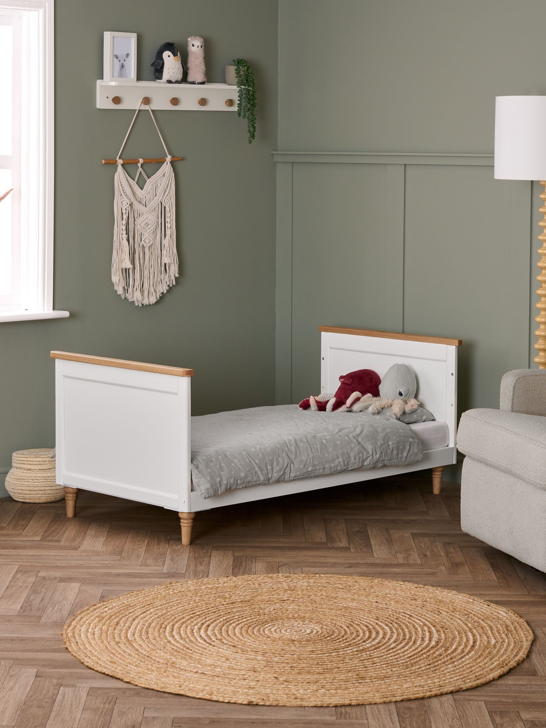 Obaby White/Natural Orla Nursery Cot Bed - Image 2 of 7
