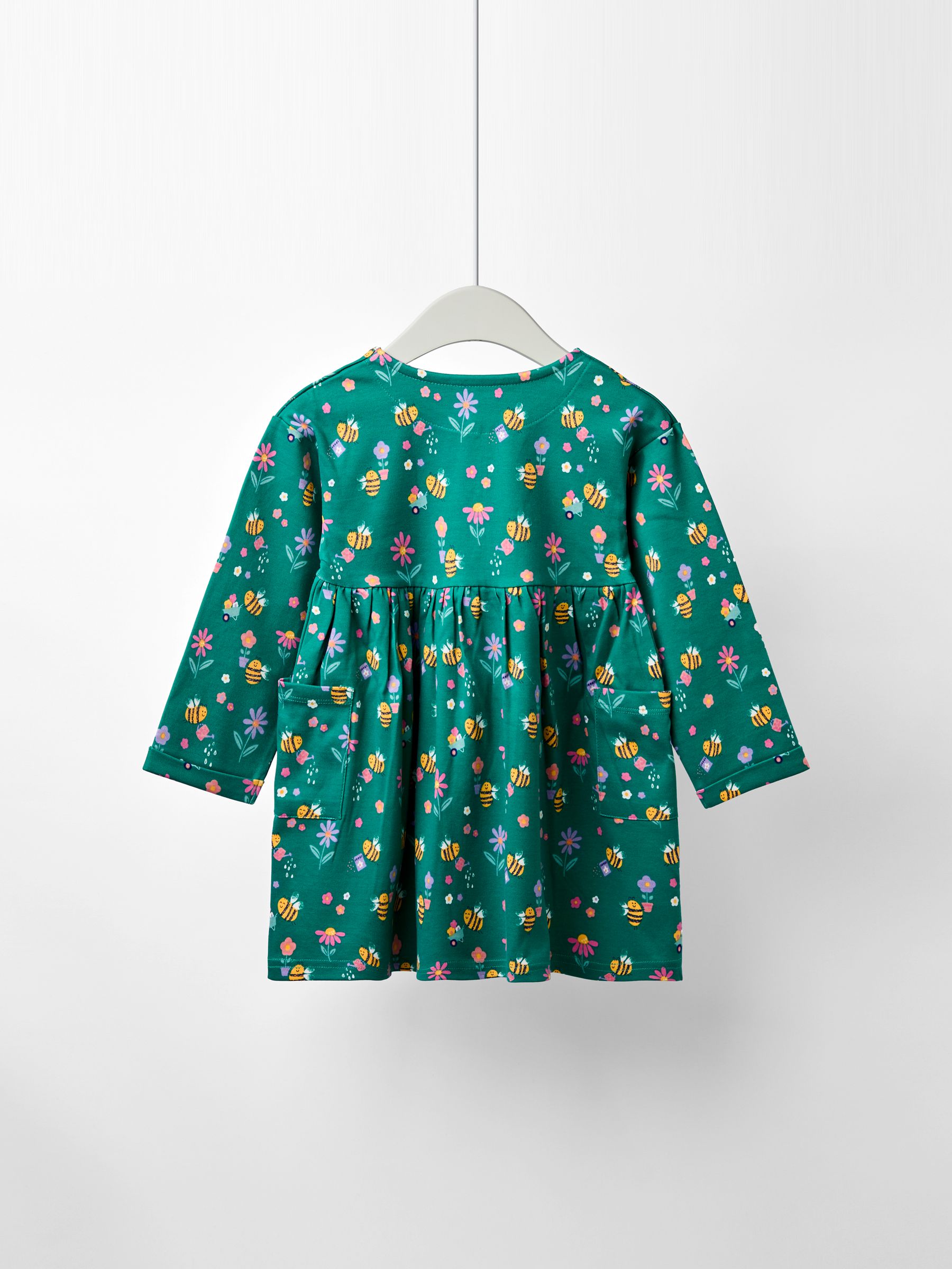 Green Button Front Printed Pet In Pocket Dress - Image 2 of 4