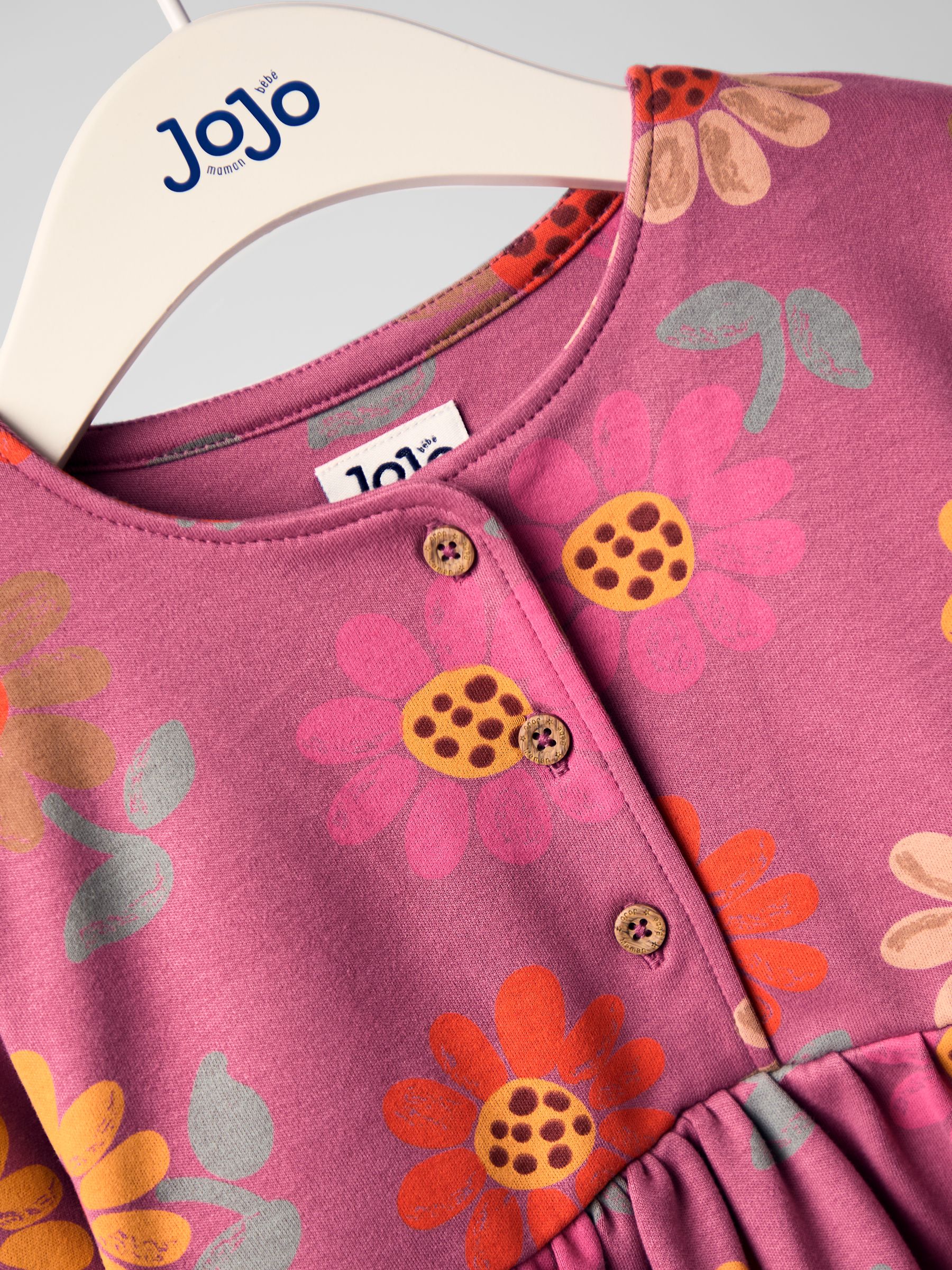 Pink Button Front Printed Dress - Image 3 of 4