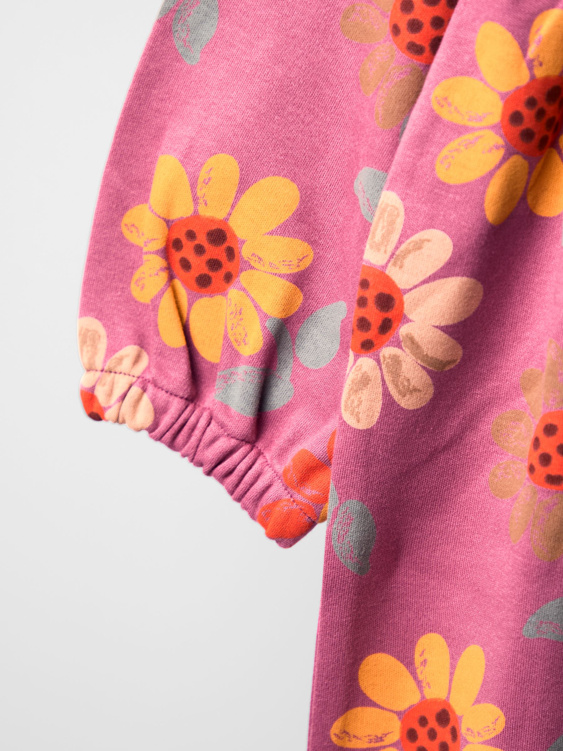 Pink Button Front Printed Dress - Image 4 of 4
