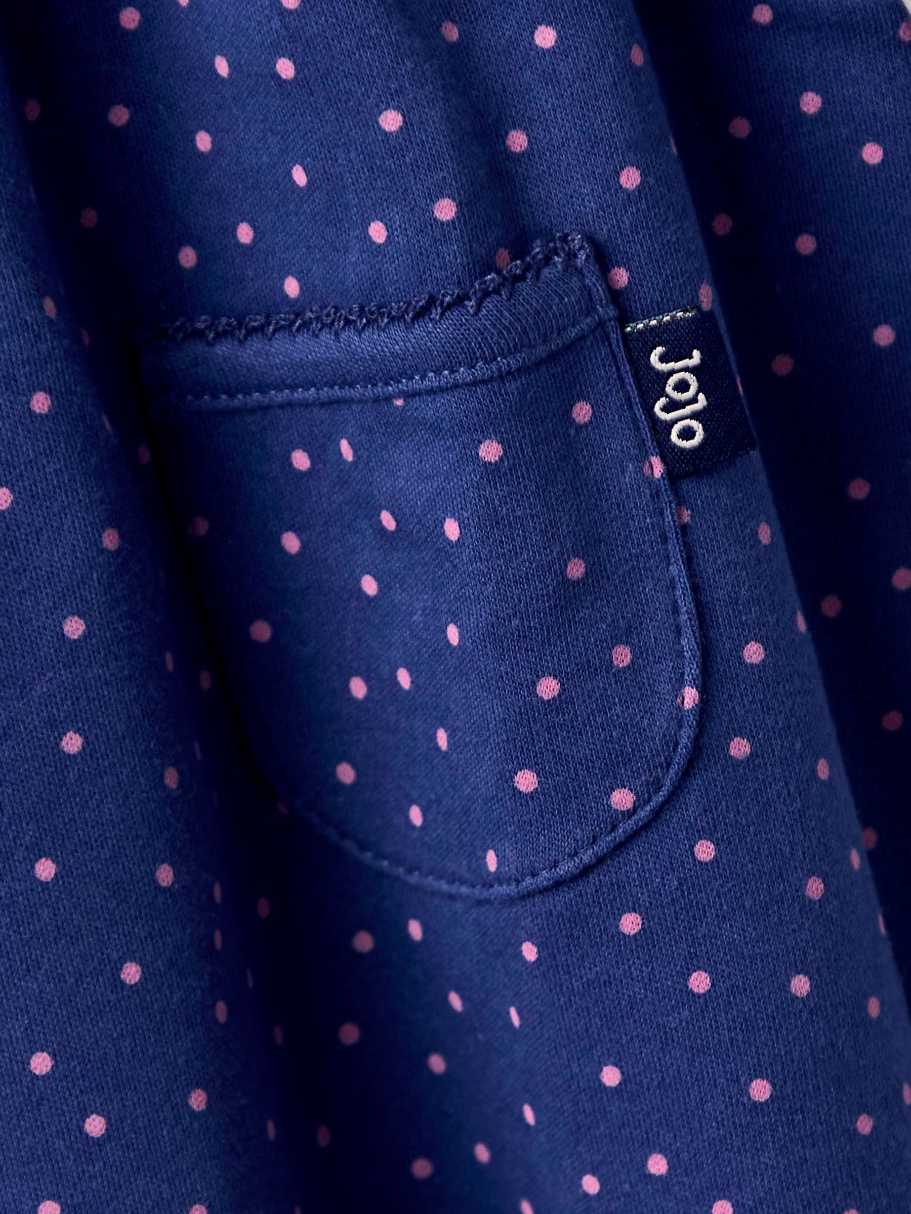 Navy Blue Spot Printed Jersey Dress - Image 2 of 3