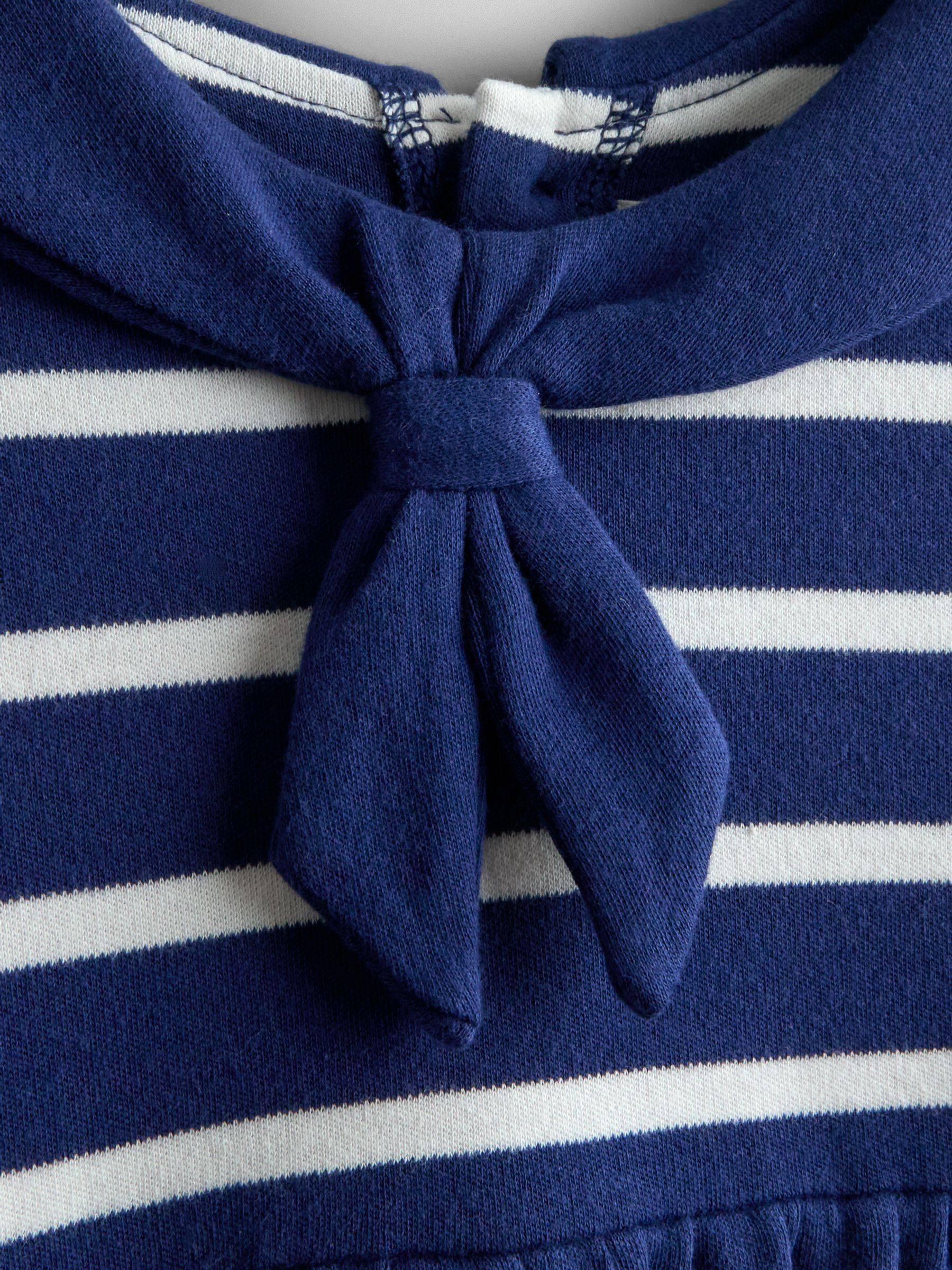 Navy Blue Long Sleeve Sailor Jersey Dress - Image 3 of 3