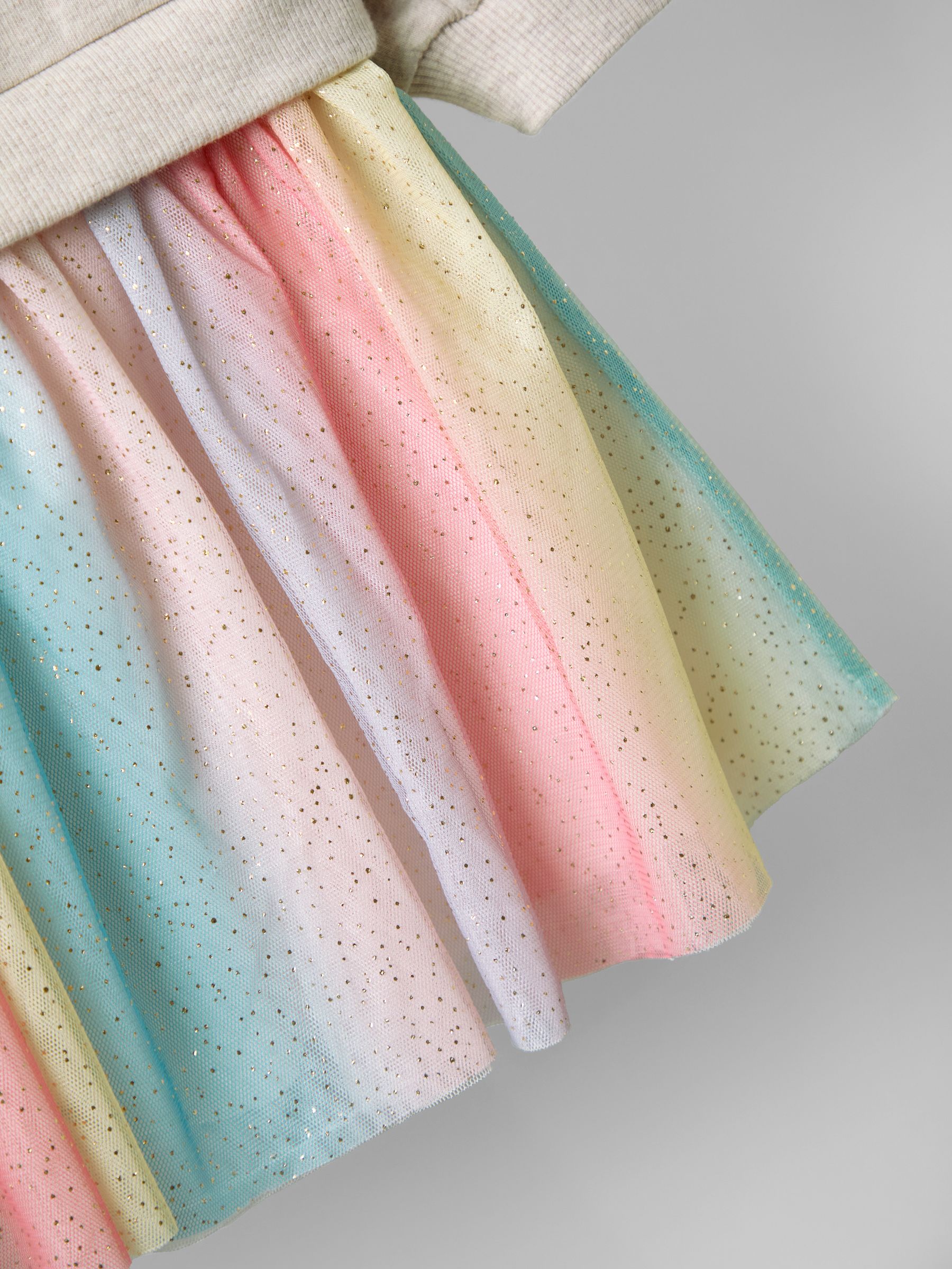 Natural Appliqué Tulle Sweat dress - Image 5 of 5