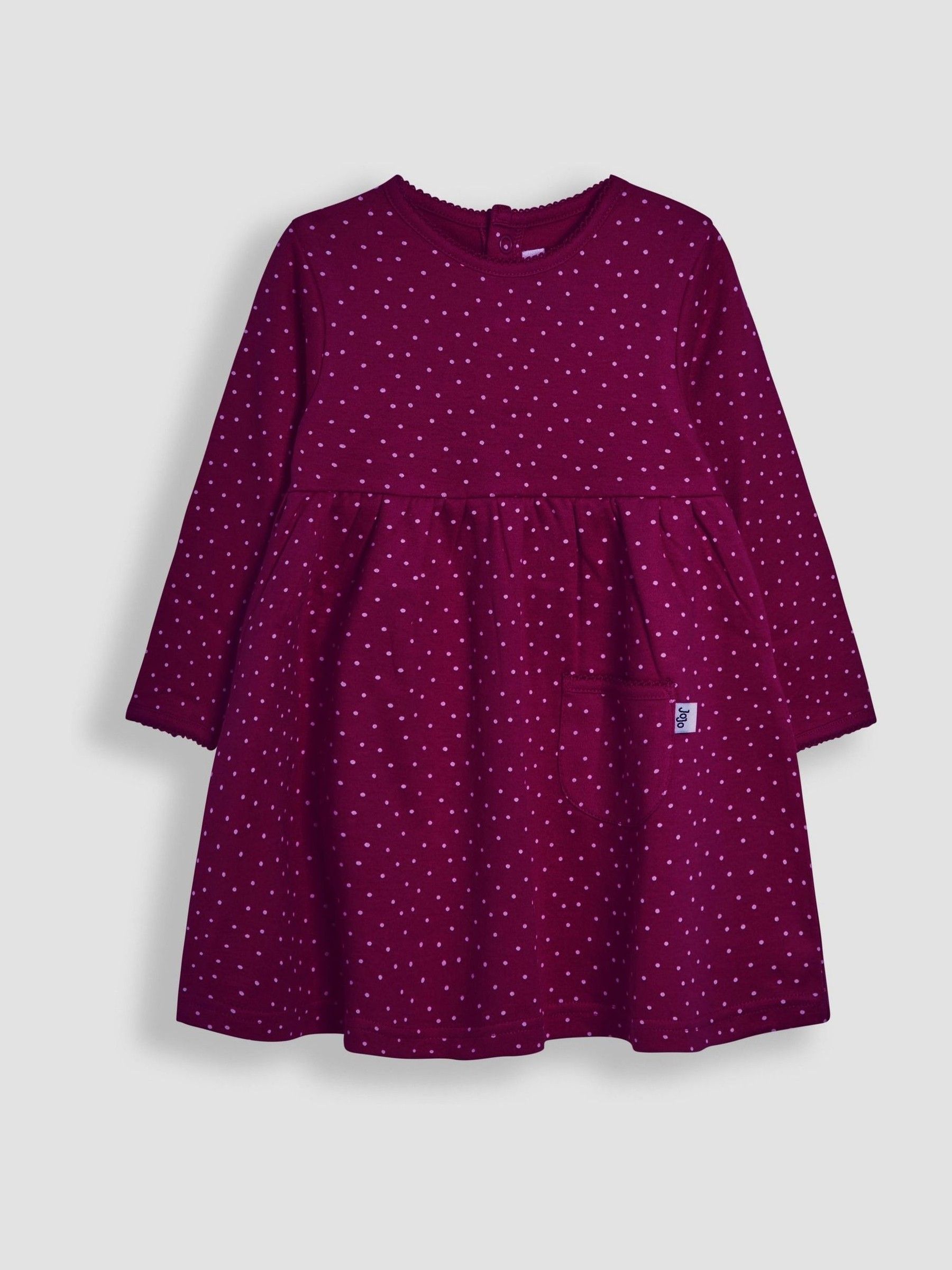 Plum Purple Spot Printed Jersey Dress - Image 1 of 3