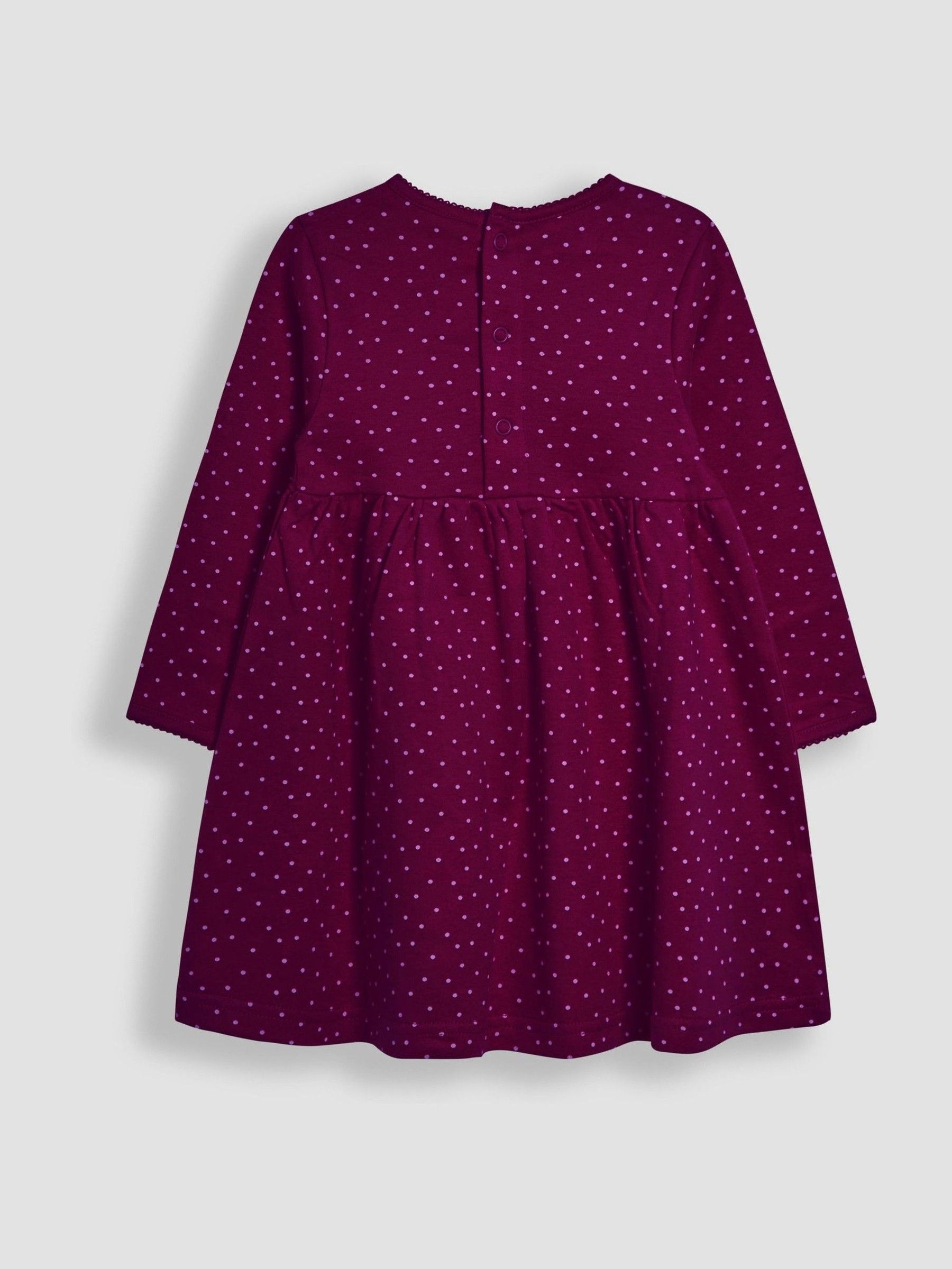 Plum Purple Spot Printed Jersey Dress - Image 3 of 3