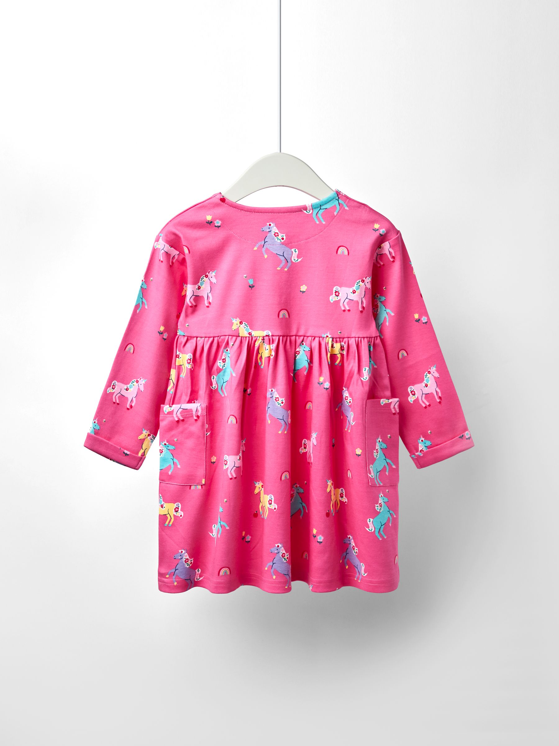 Light Pink Button Front Printed Pet In Pocket Dress - Image 2 of 3