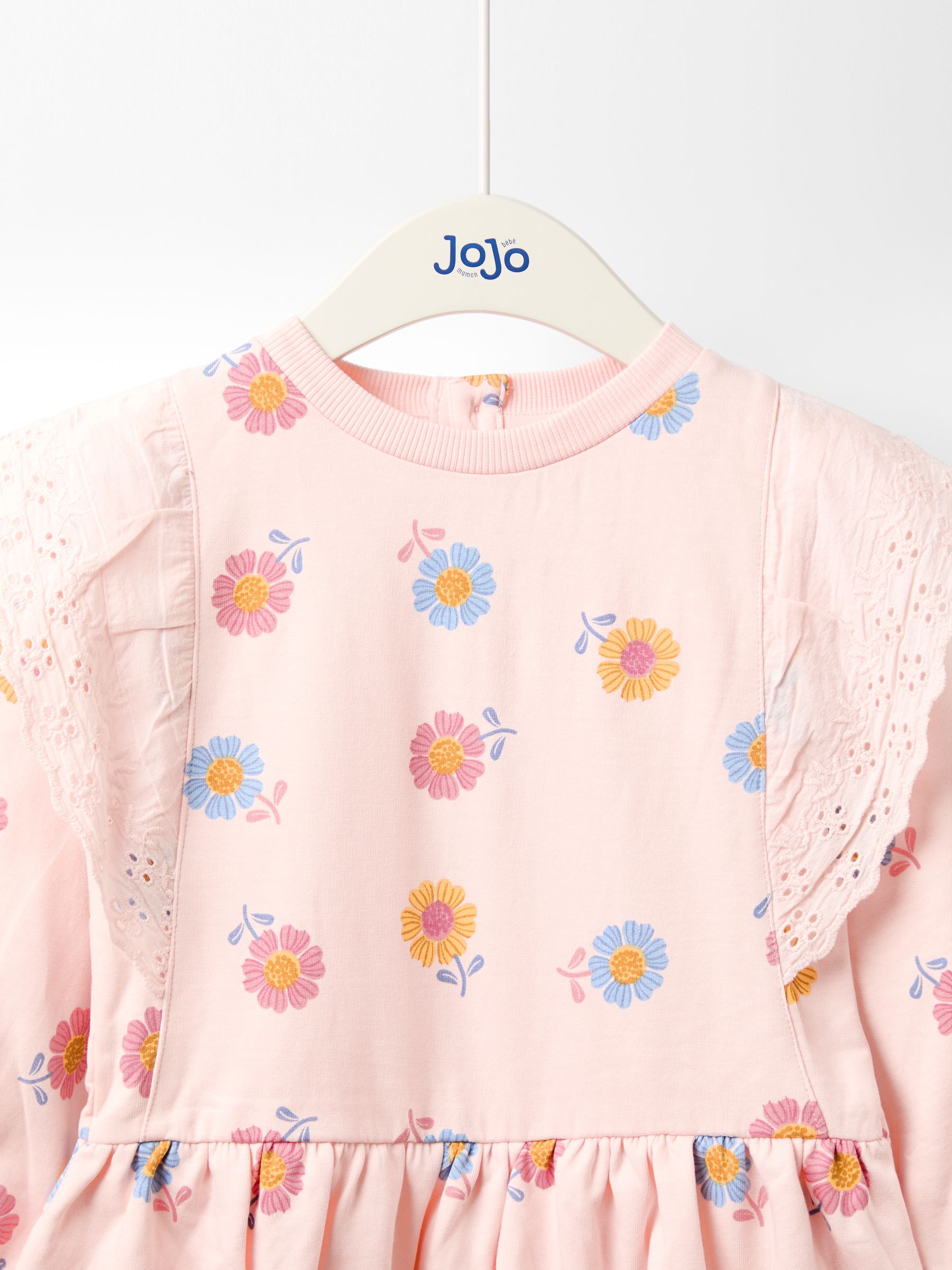 Pink Broderie Frill Sweat Dress - Image 3 of 4