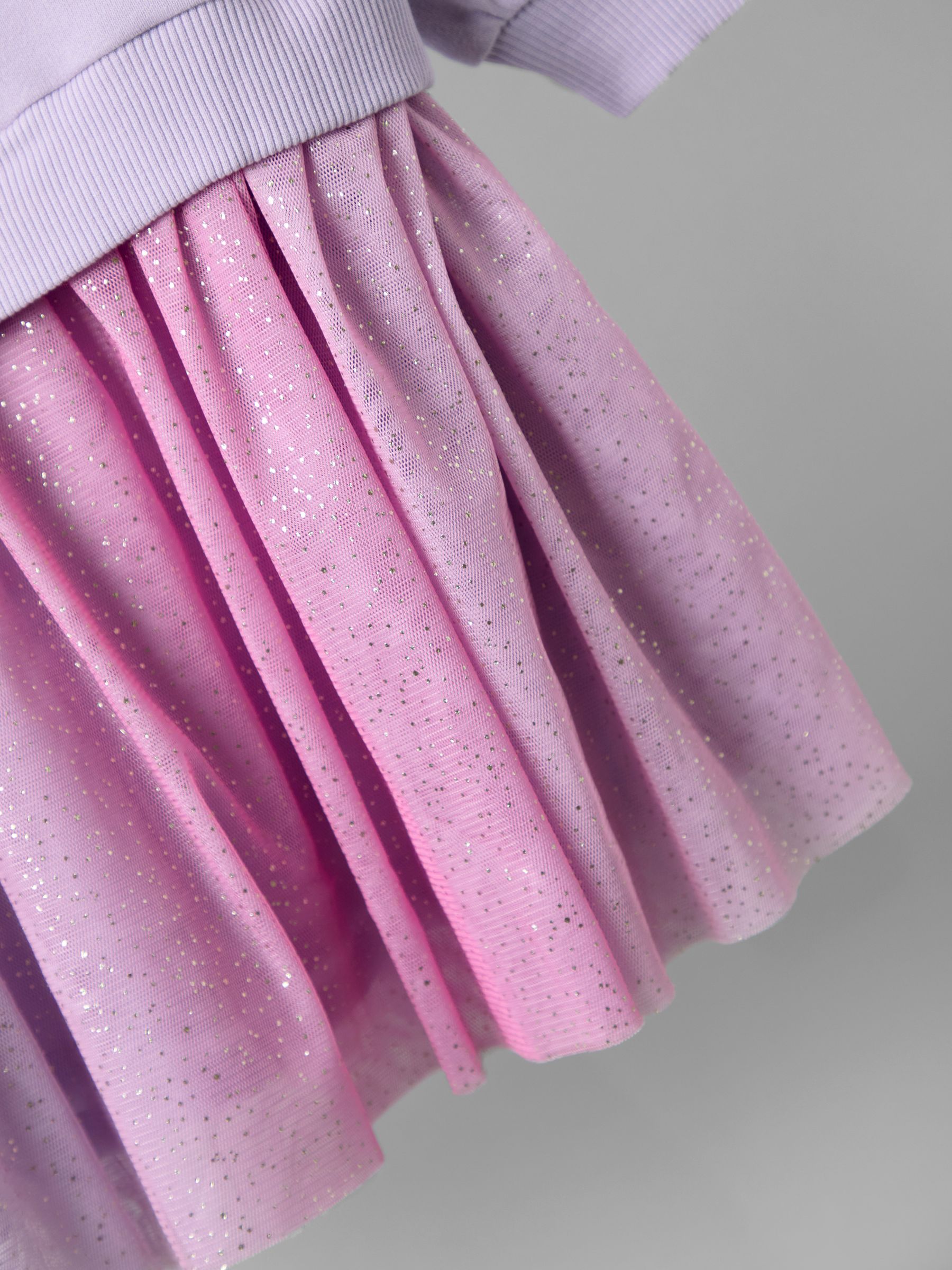 Purple Appliqué Tulle Sweat dress - Image 5 of 5