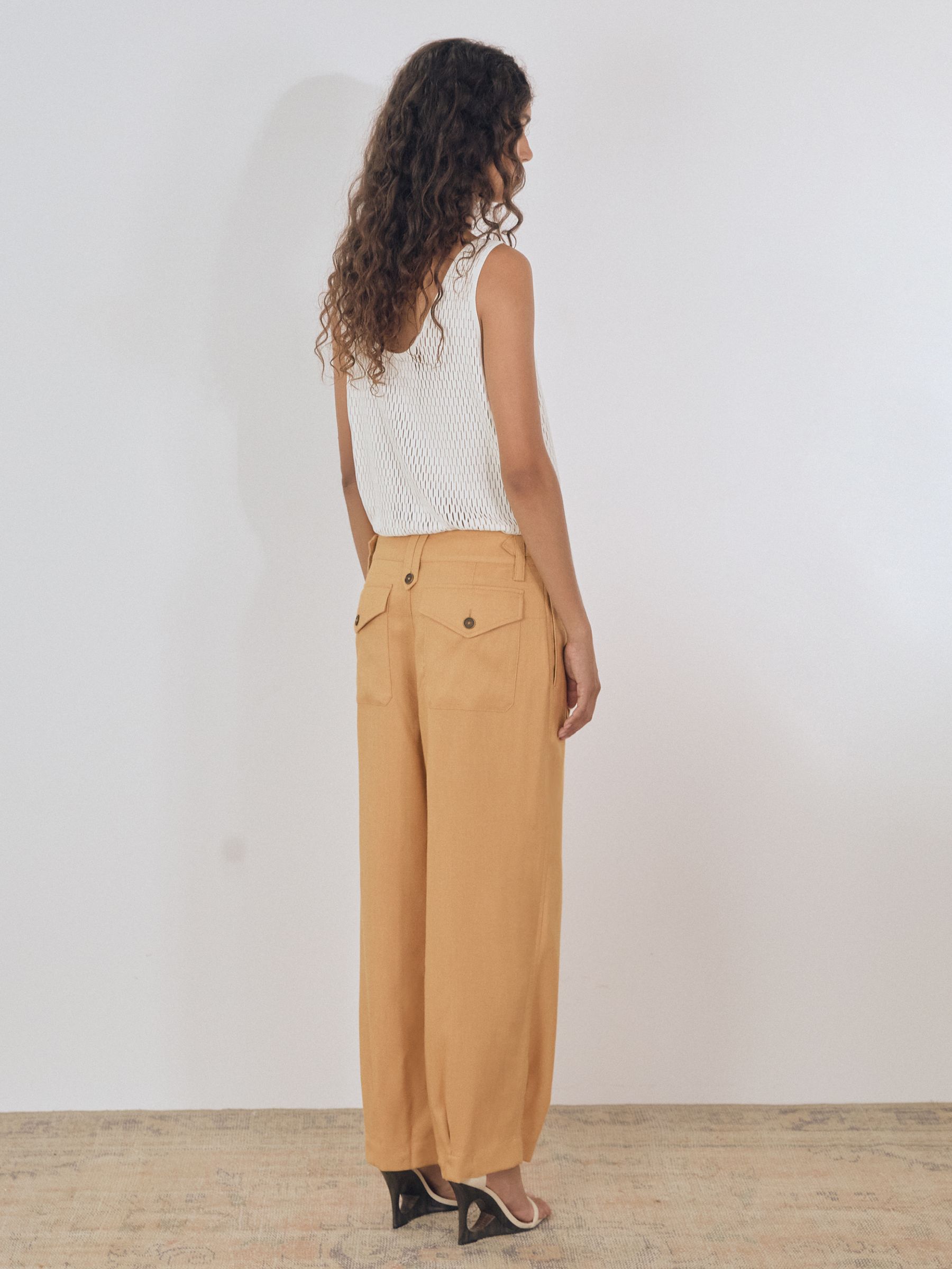 Atelier Tapered Cargo Trousers in Tan - Image 4 of 5