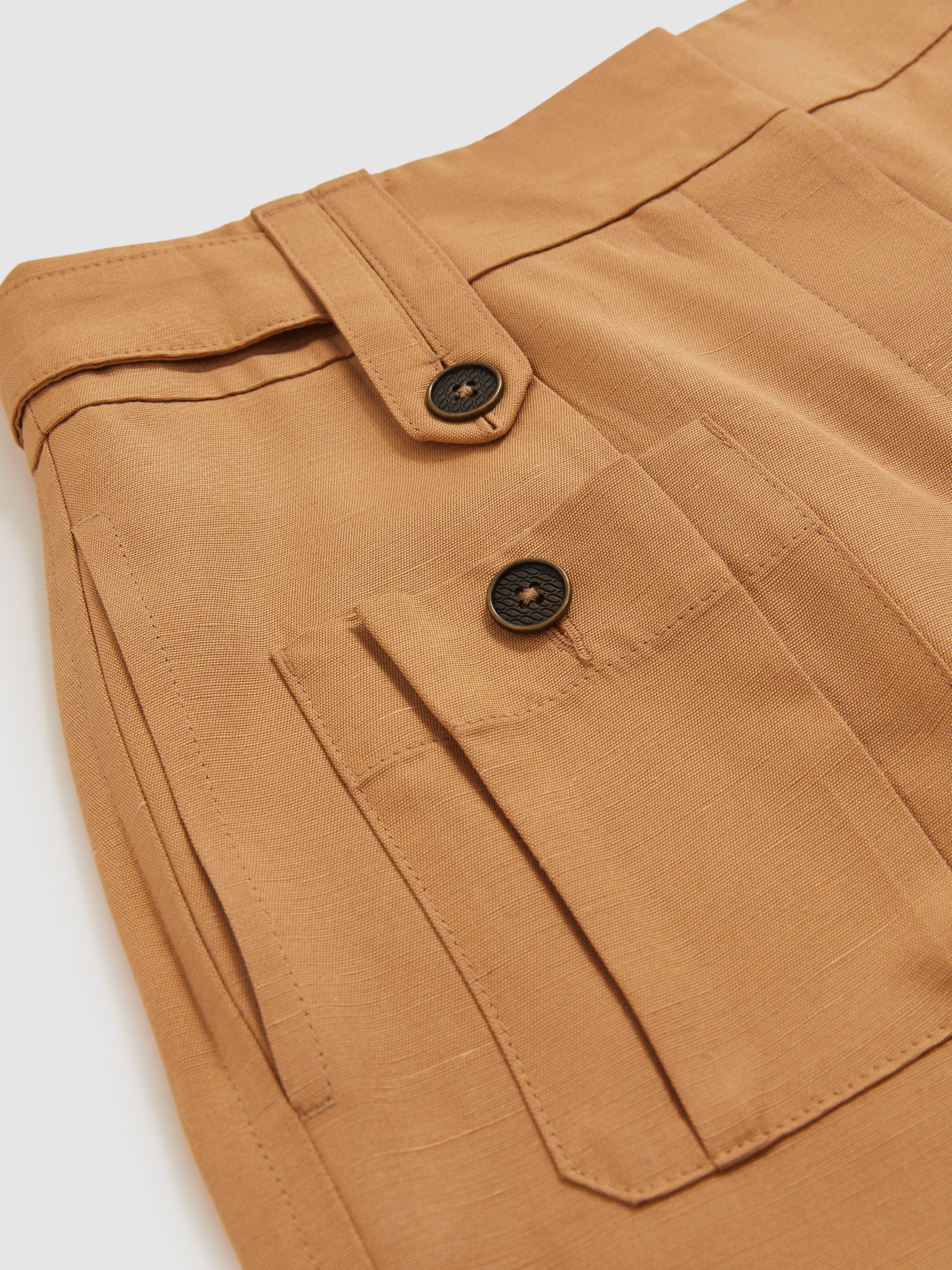 Atelier Tapered Cargo Trousers in Tan - Image 5 of 5