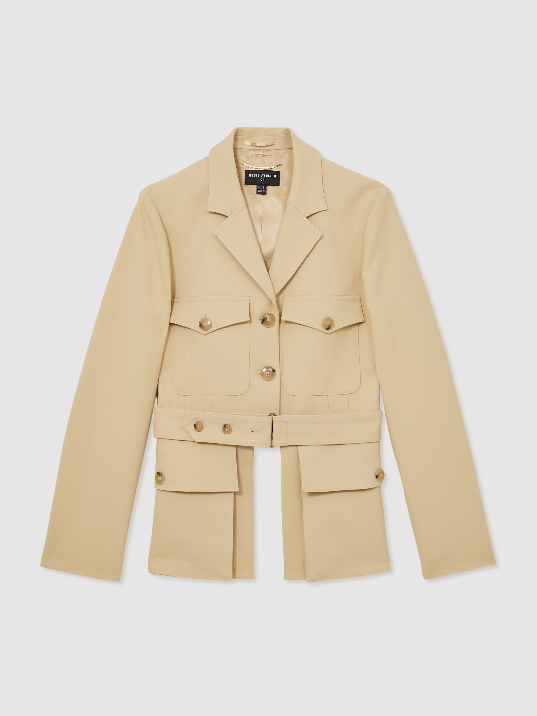 Atelier Belted Utility Jacket in Neutral - Image 2 of 6