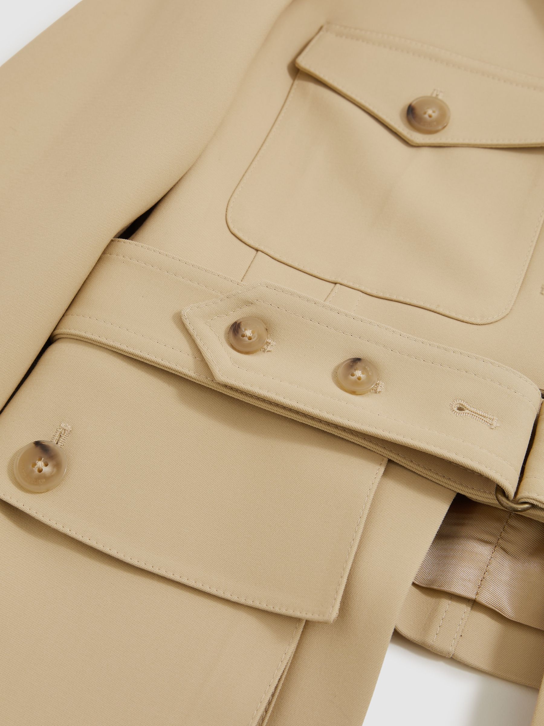 Atelier Belted Utility Jacket in Neutral - Image 6 of 6