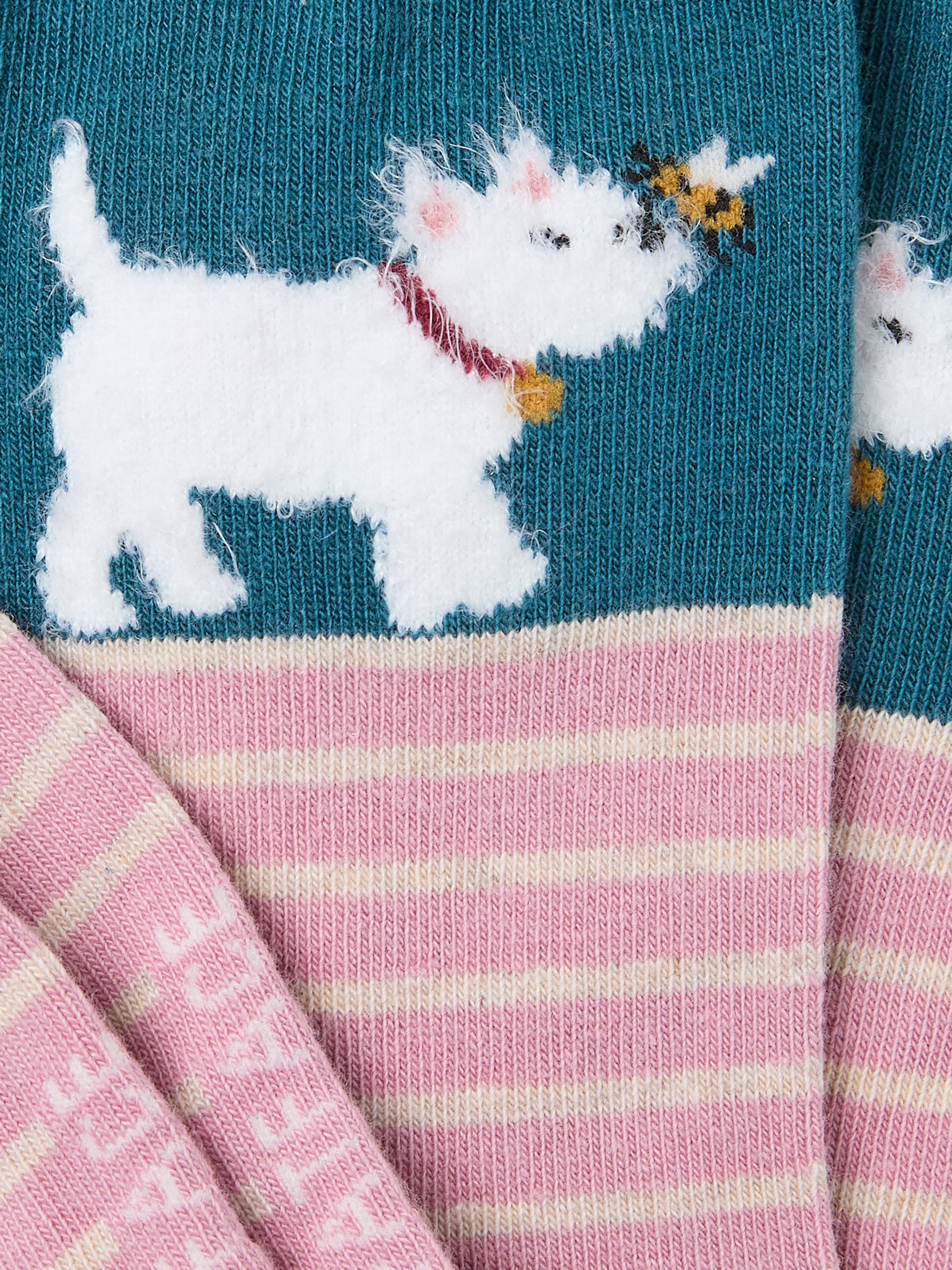 Teal Blue Westie Socks - Image 2 of 2
