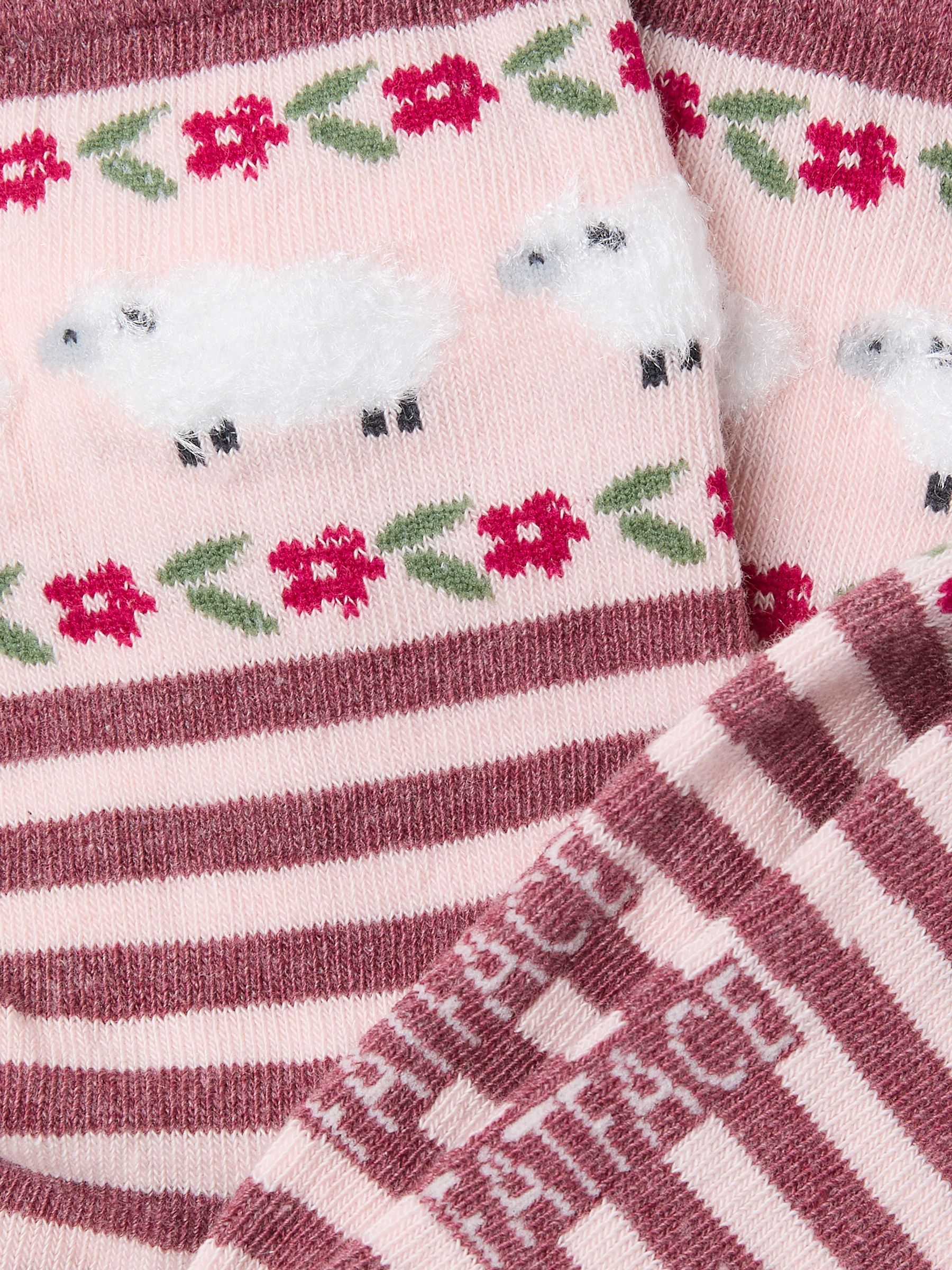 Purple Striped Sheep Socks - Image 2 of 2