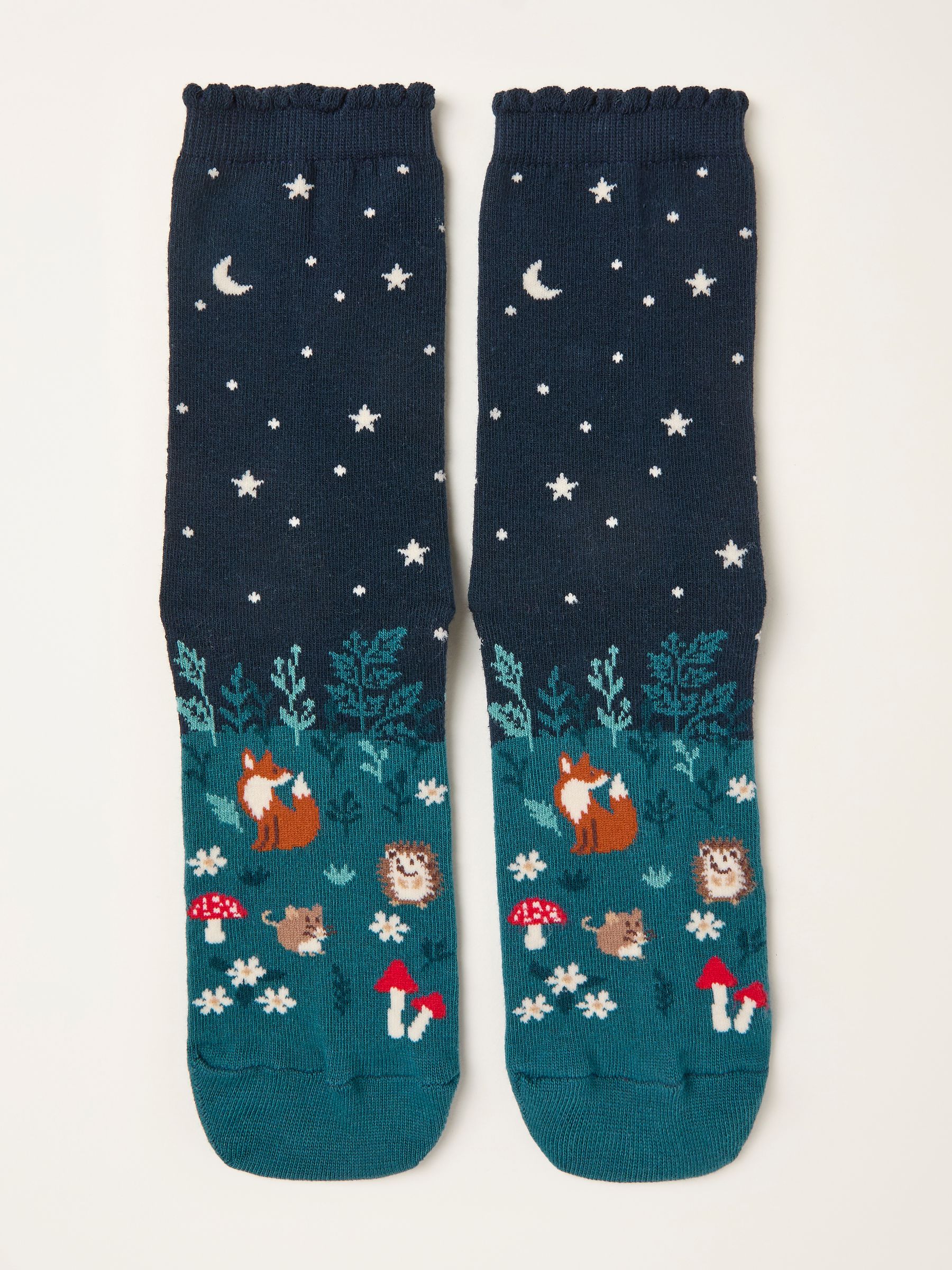 Navy Woodland Scene Socks - Image 1 of 2