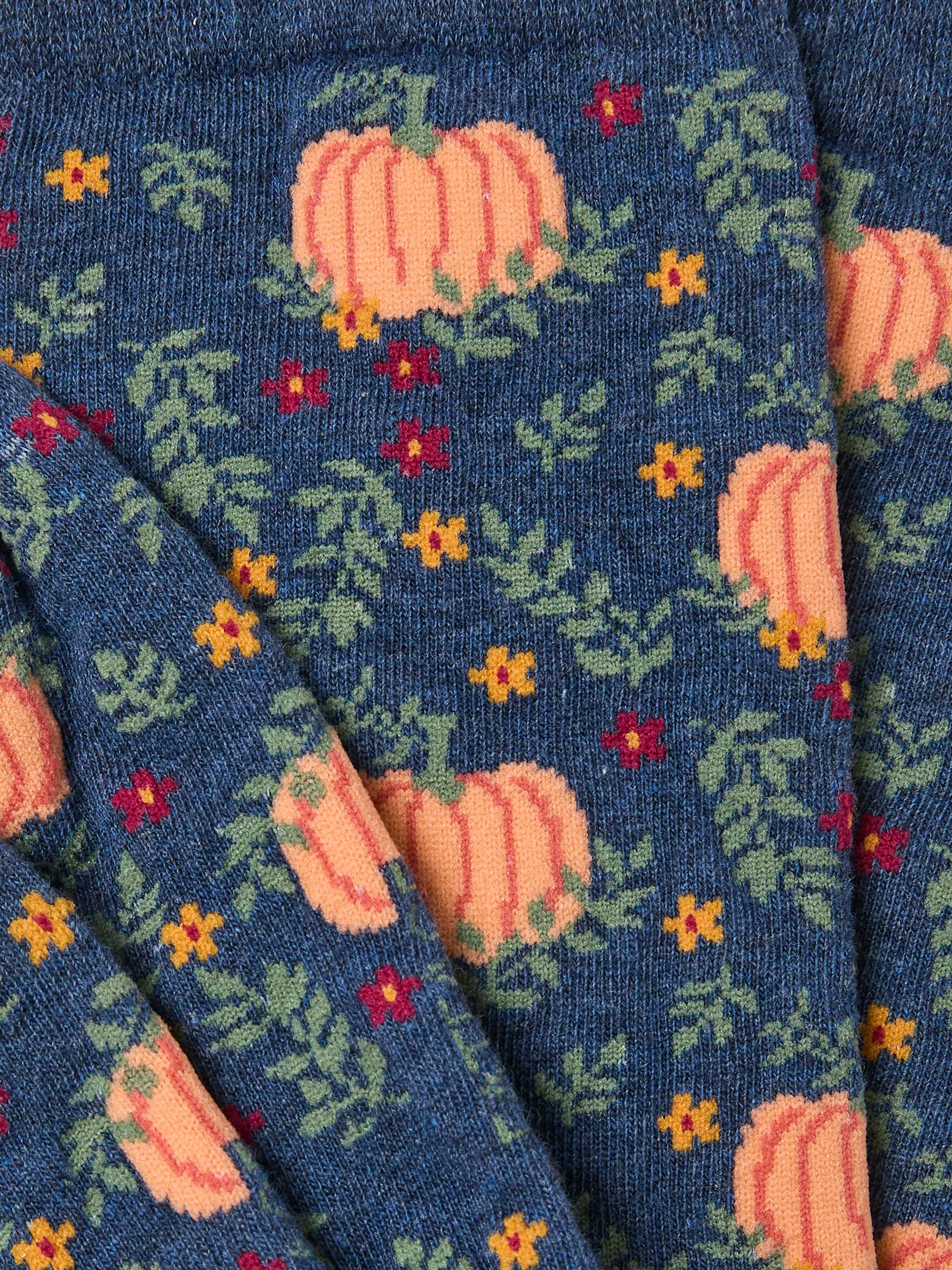 Navy Pumpkin Socks - Image 2 of 2
