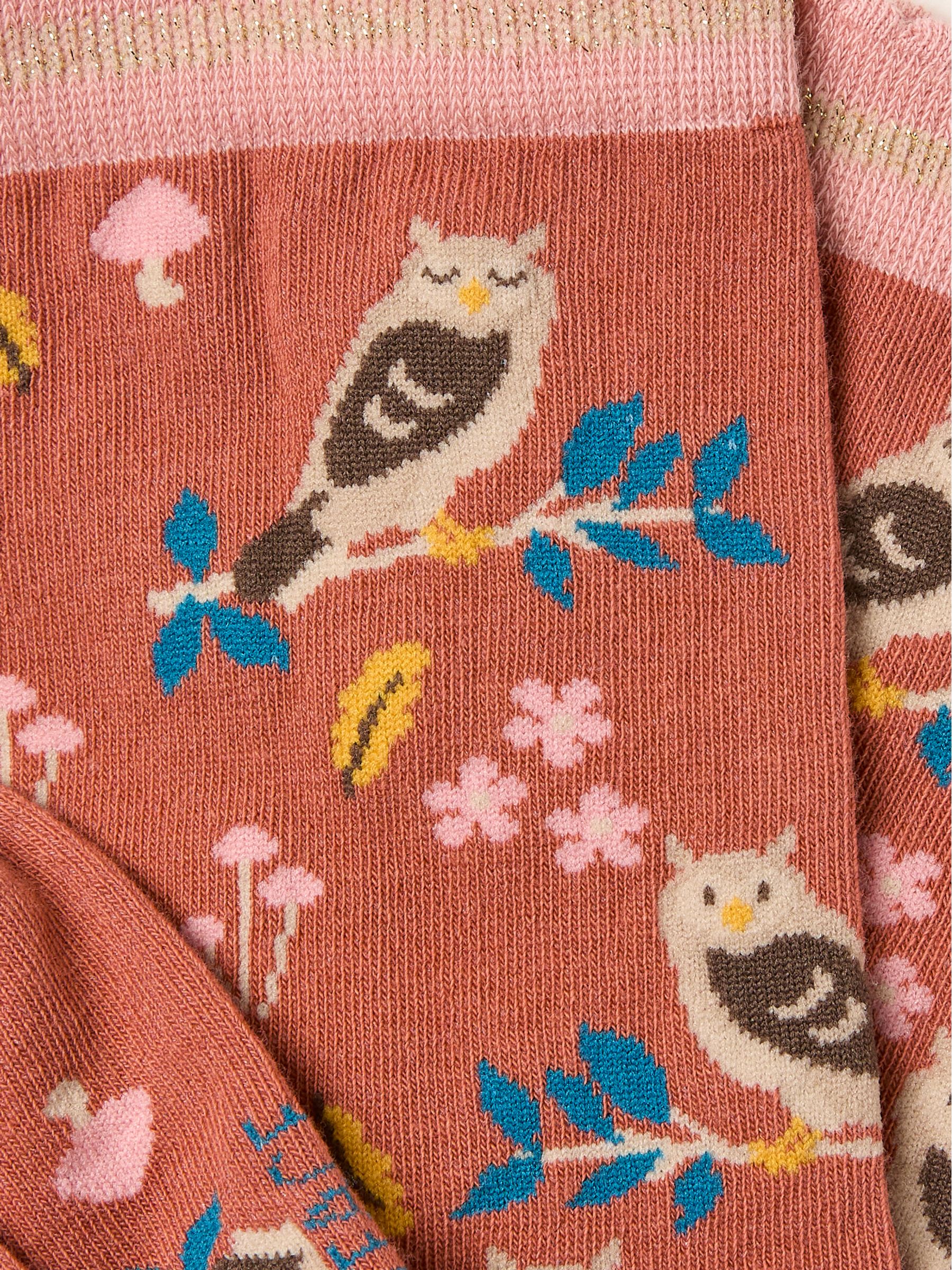 Orange Owl Woodland Socks - Image 2 of 2