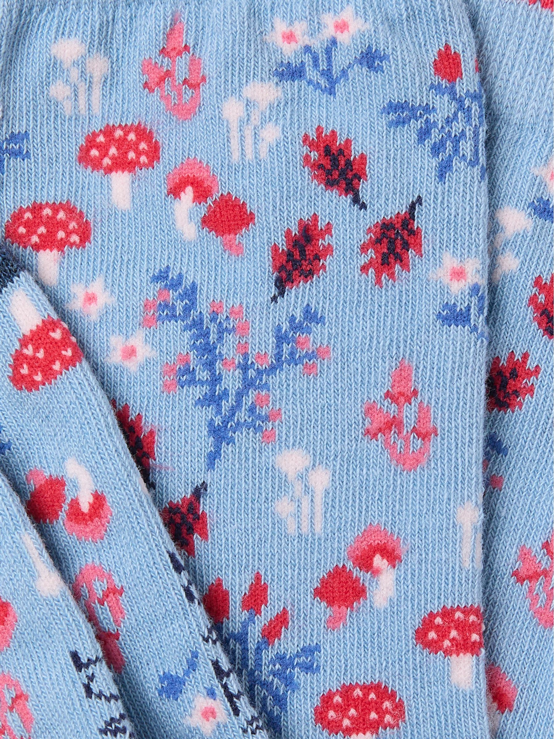 Blue Autumn Floral Socks - Image 2 of 2