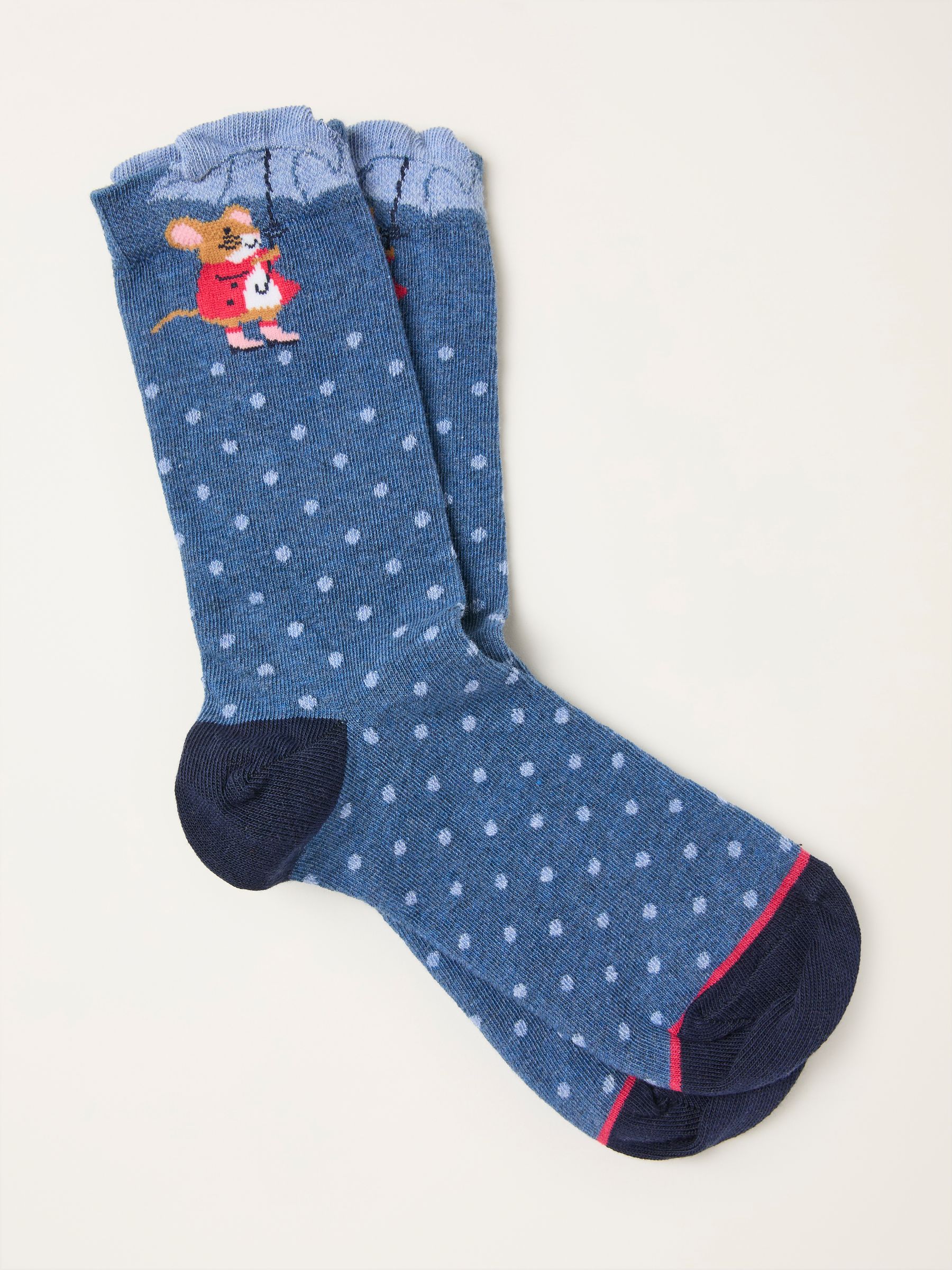 Navy Mouse in the Rain Socks - Image 1 of 2