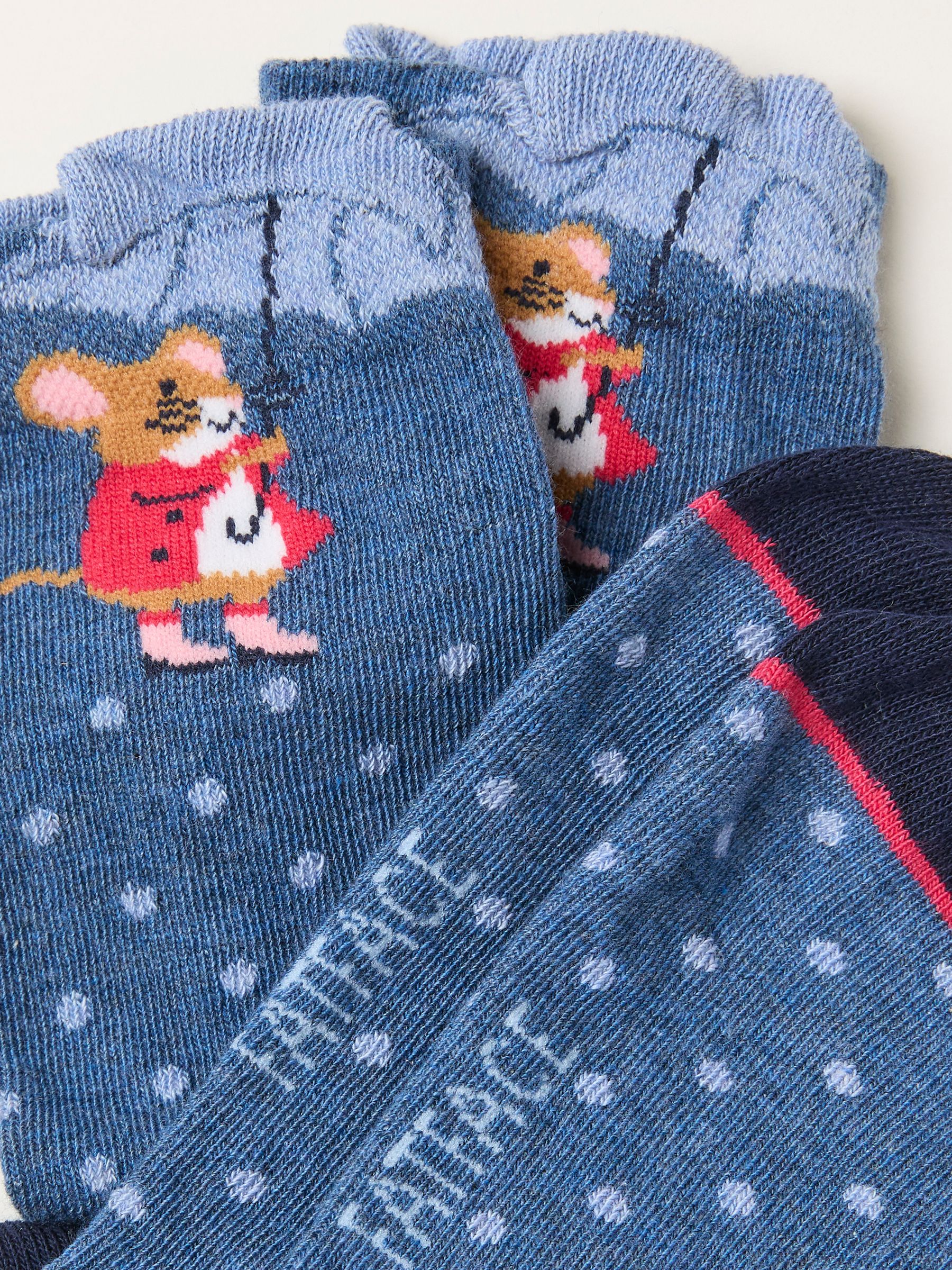 Navy Mouse in the Rain Socks - Image 2 of 2