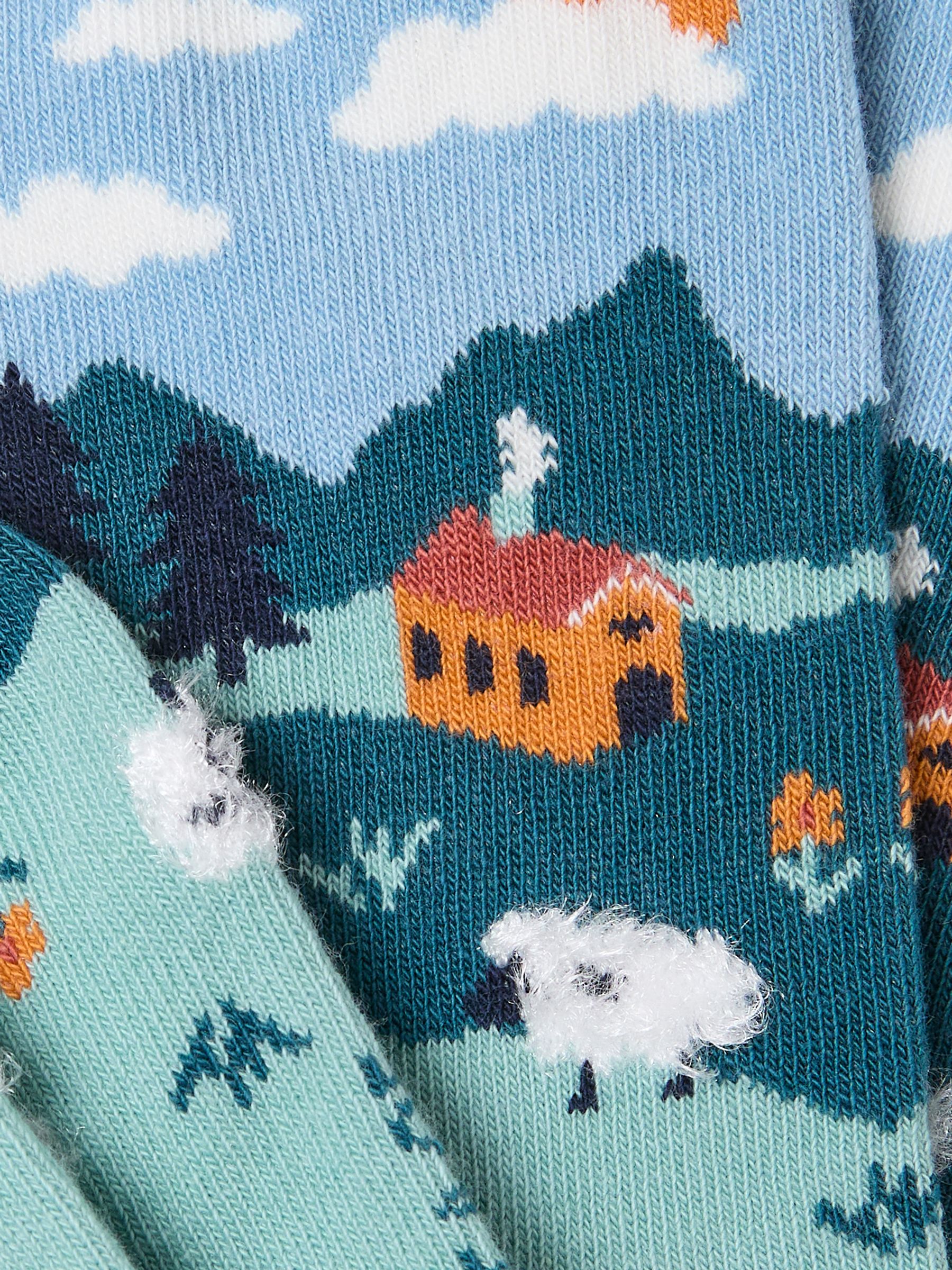 Navy Sheep Scene Socks - Image 2 of 2