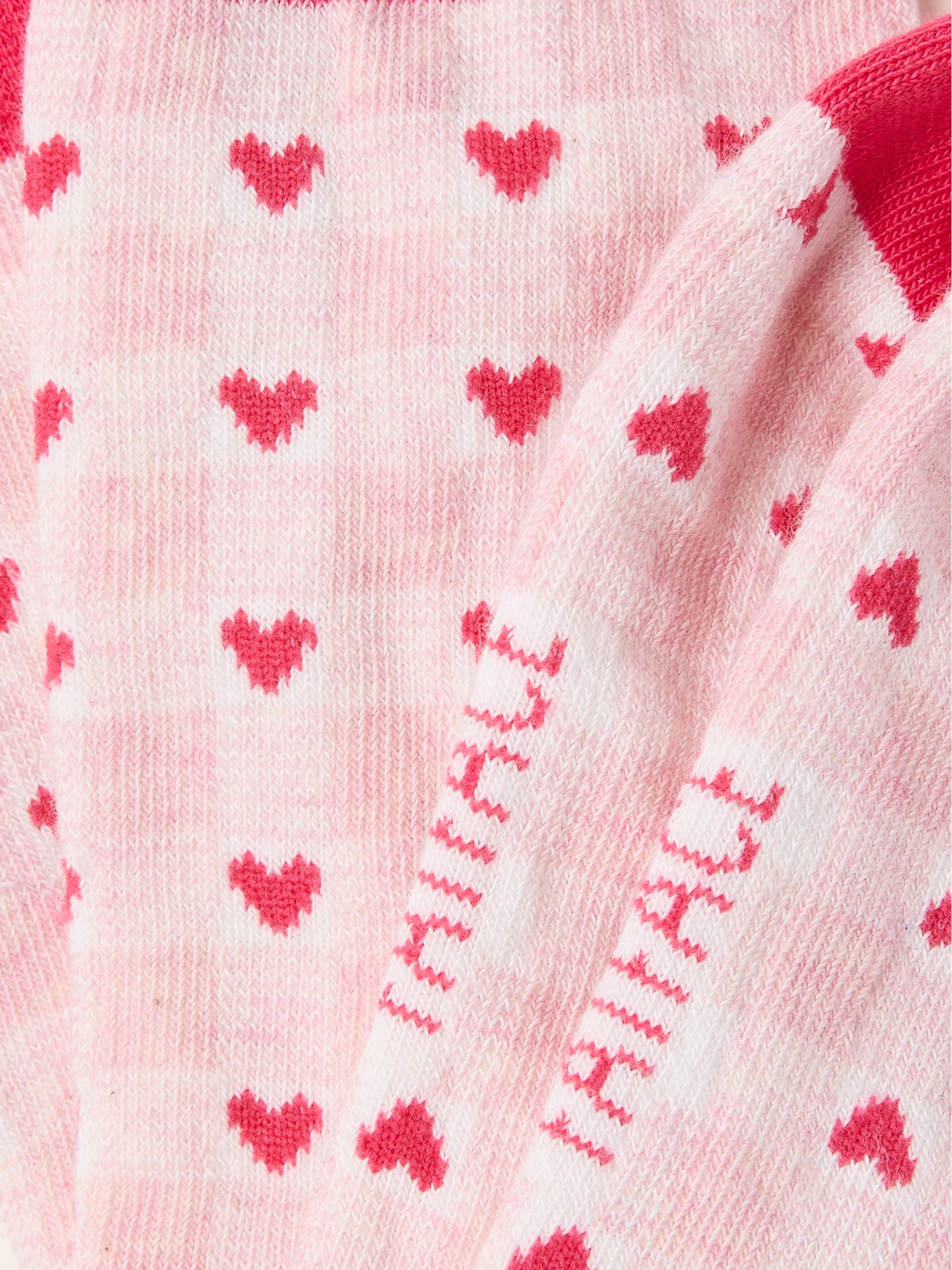 Pink Heart Gingham Socks - Image 2 of 2