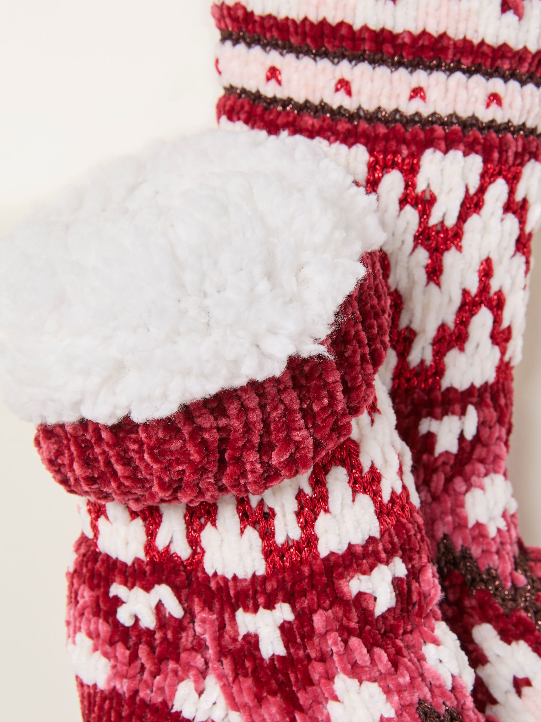 Red Shelter Fairisle Slipper Socks - Image 2 of 2
