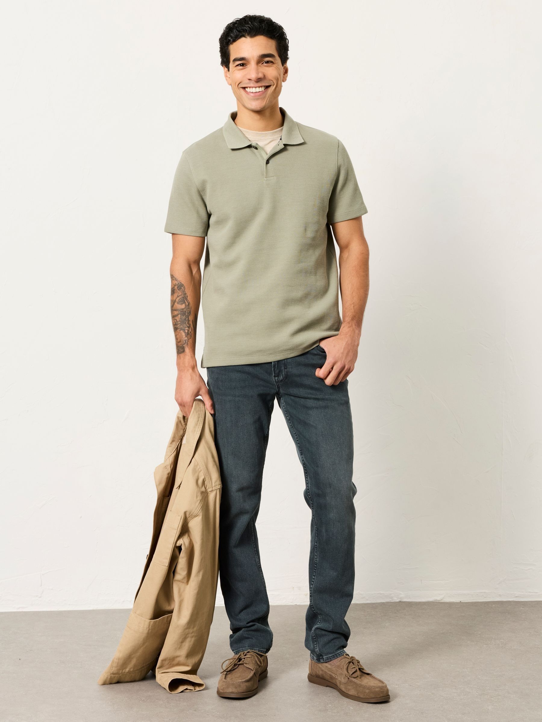 Dark Teal Slim Fit Jeans - Image 3 of 7