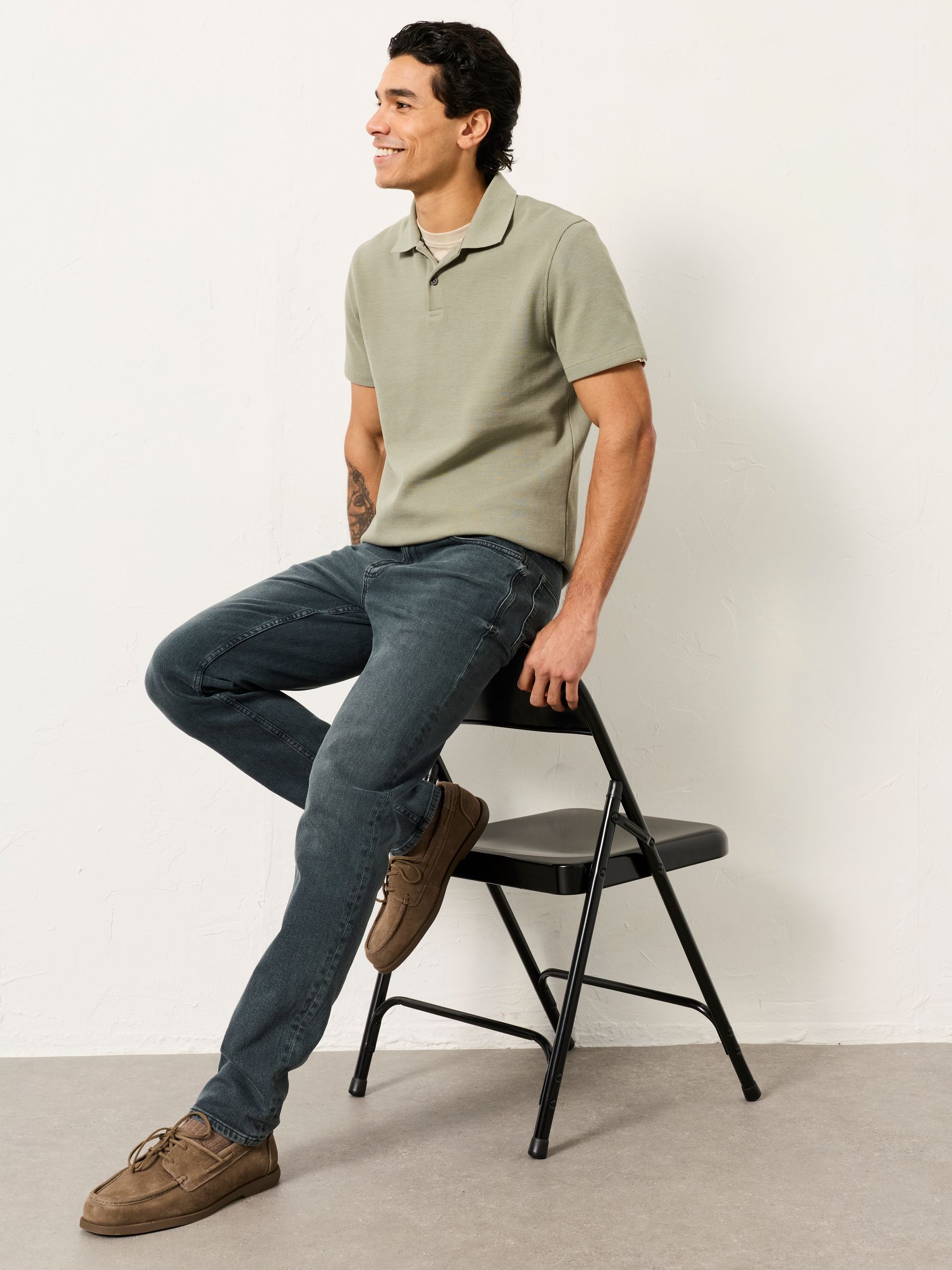 Dark Teal Slim Fit Jeans - Image 6 of 7