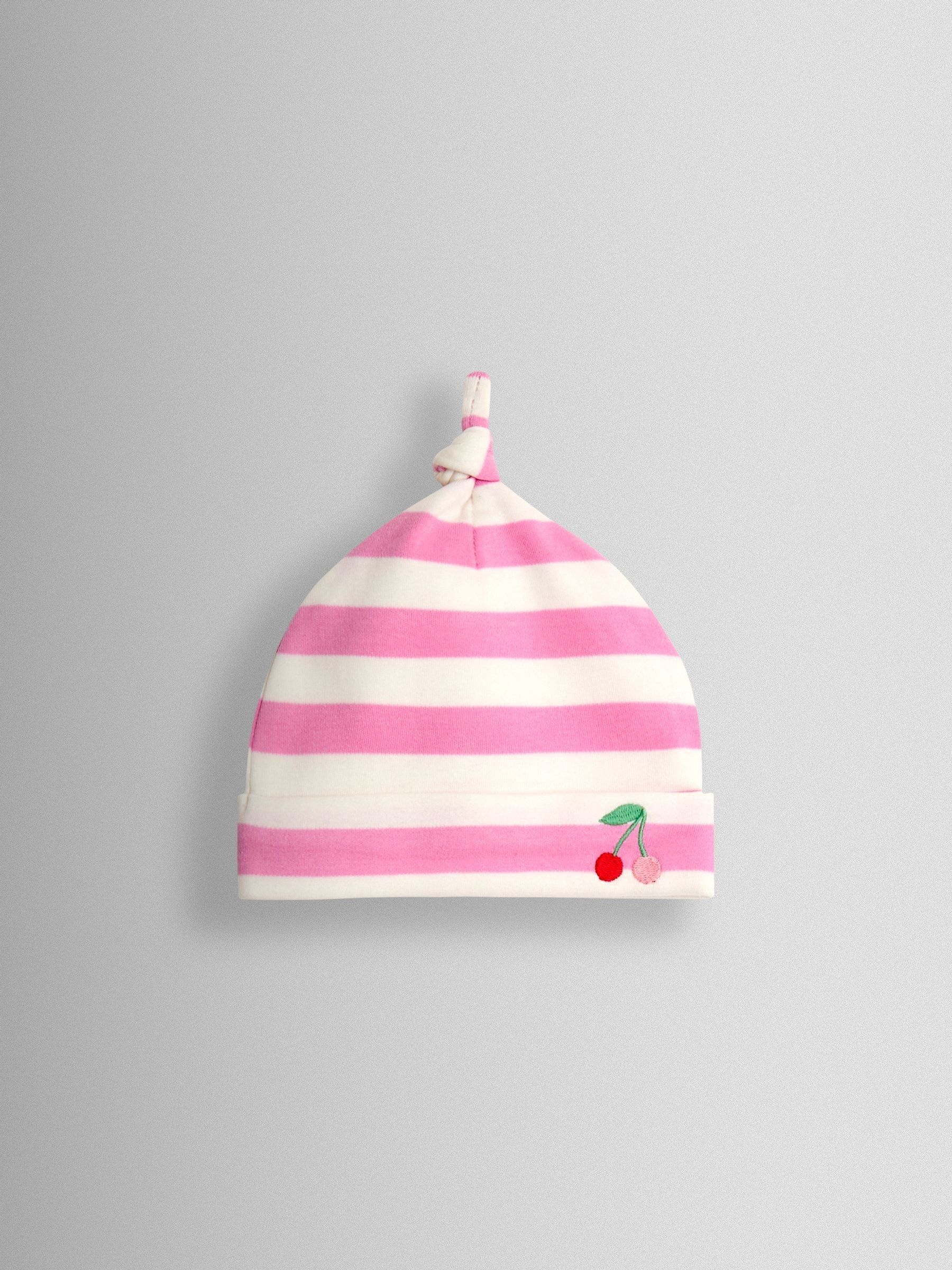 Pink Cherry Stripe Hat - Image 2 of 5