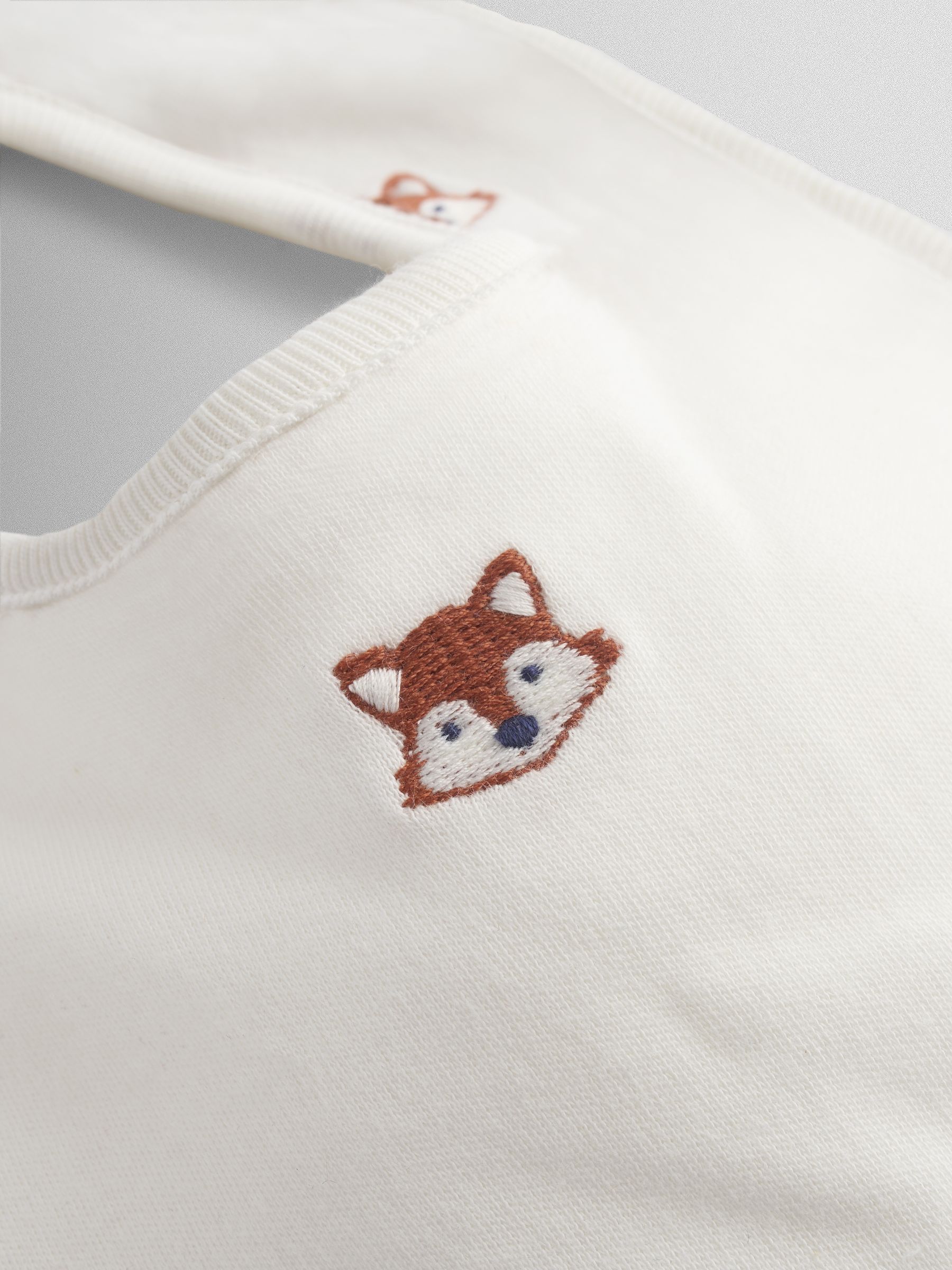 Cream 2-Pack Organic Cotton Bibs - Image 4 of 4