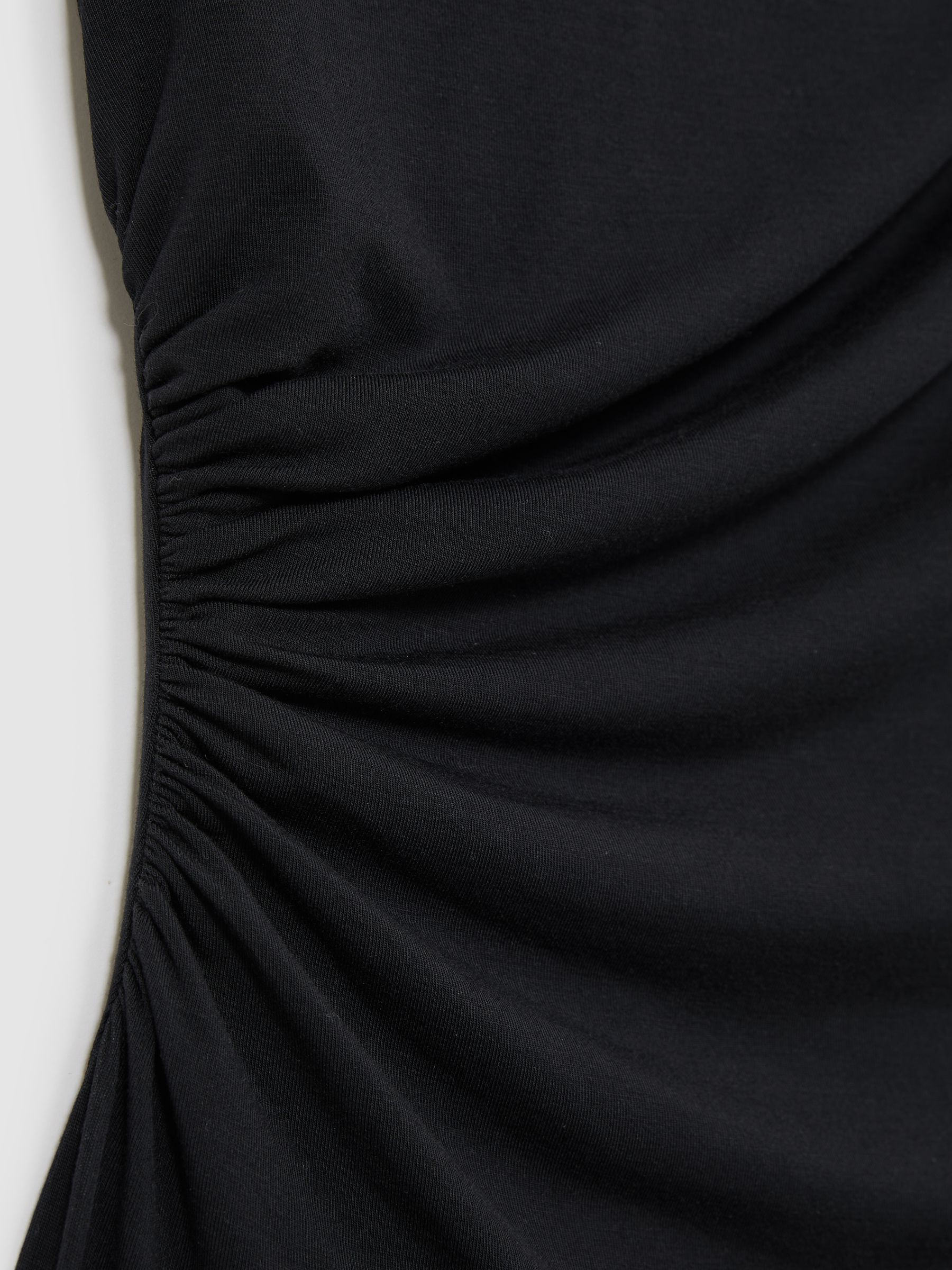 Stretch-Modal Ruched Vest in Black - Image 6 of 6