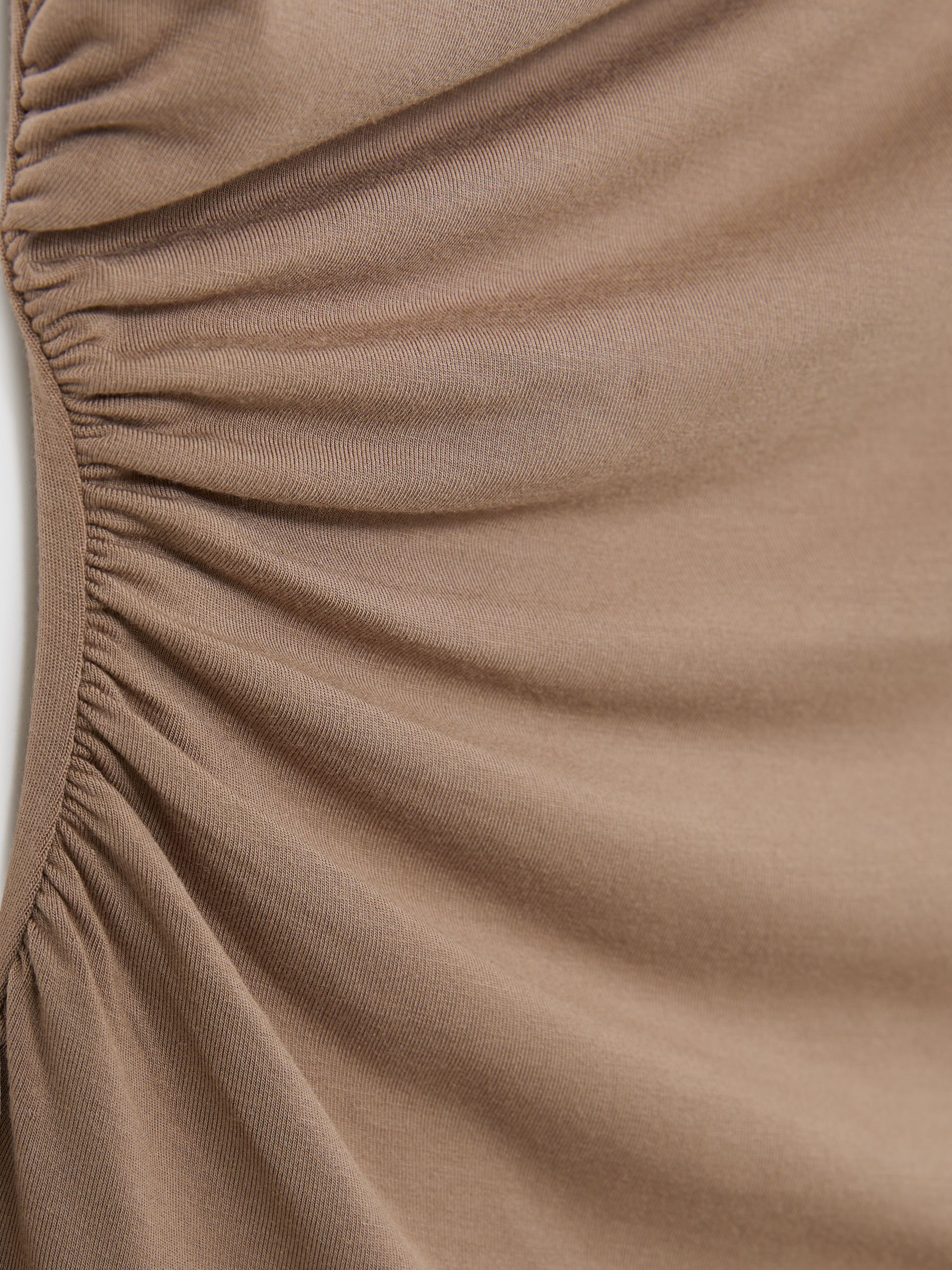 Stretch-Modal Ruched Vest in Mocha Brown - Image 6 of 6