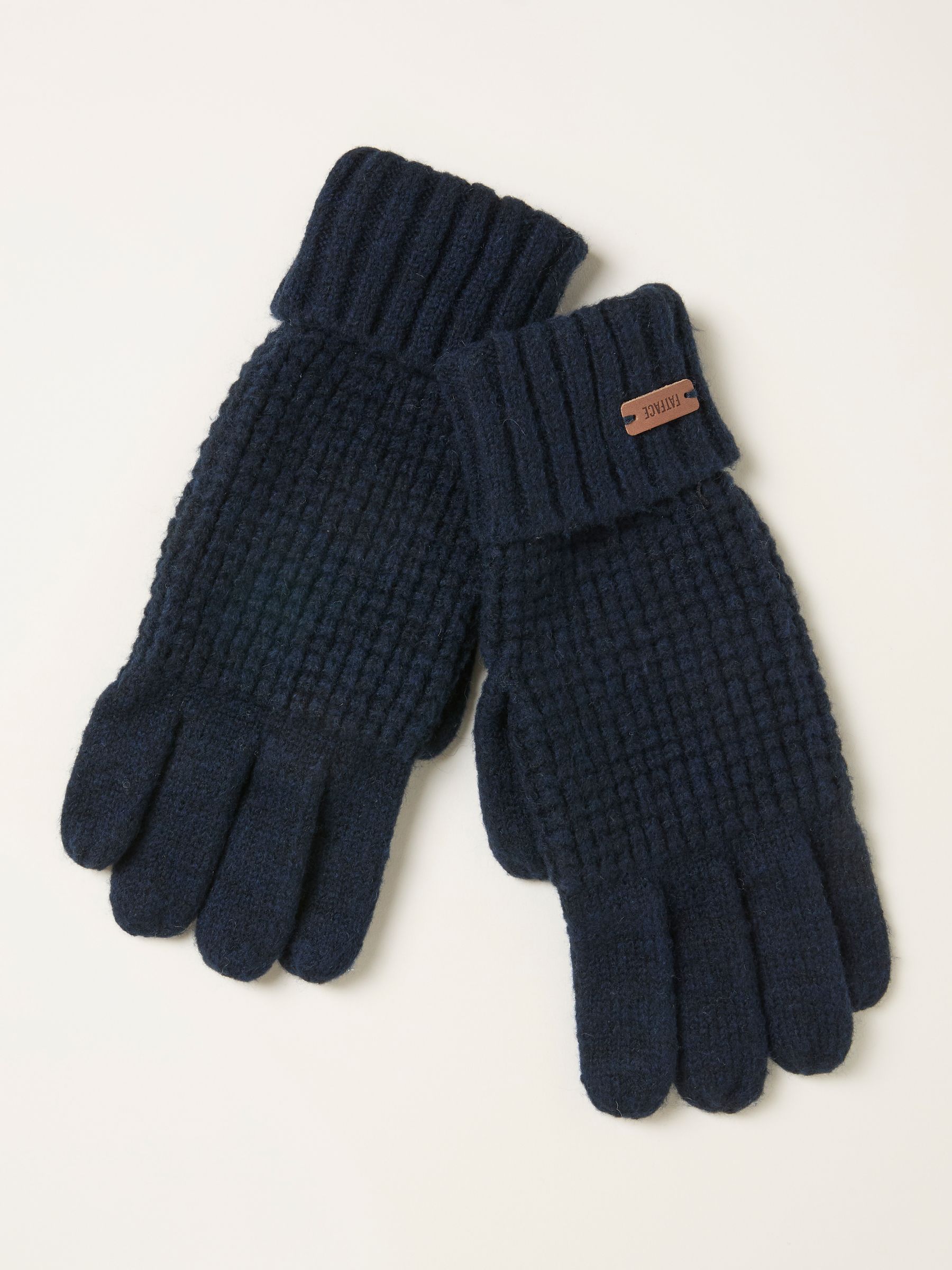 Navy Waffle Gloves - Image 1 of 2