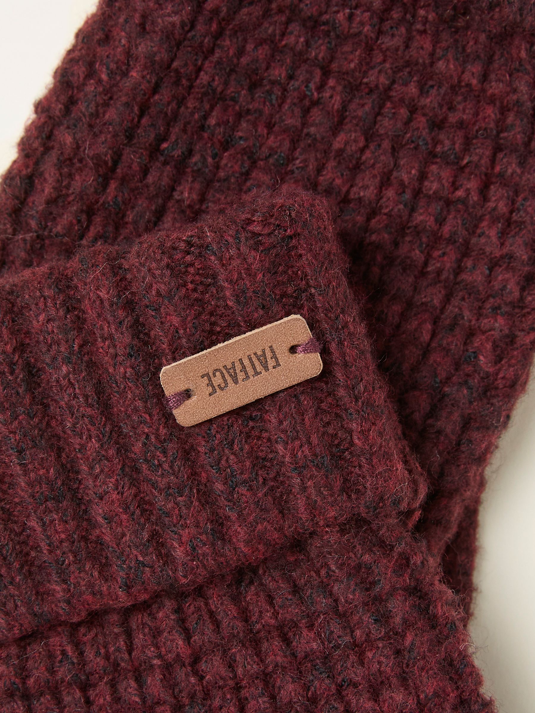 Burgundy Red Waffle Gloves - Image 2 of 2