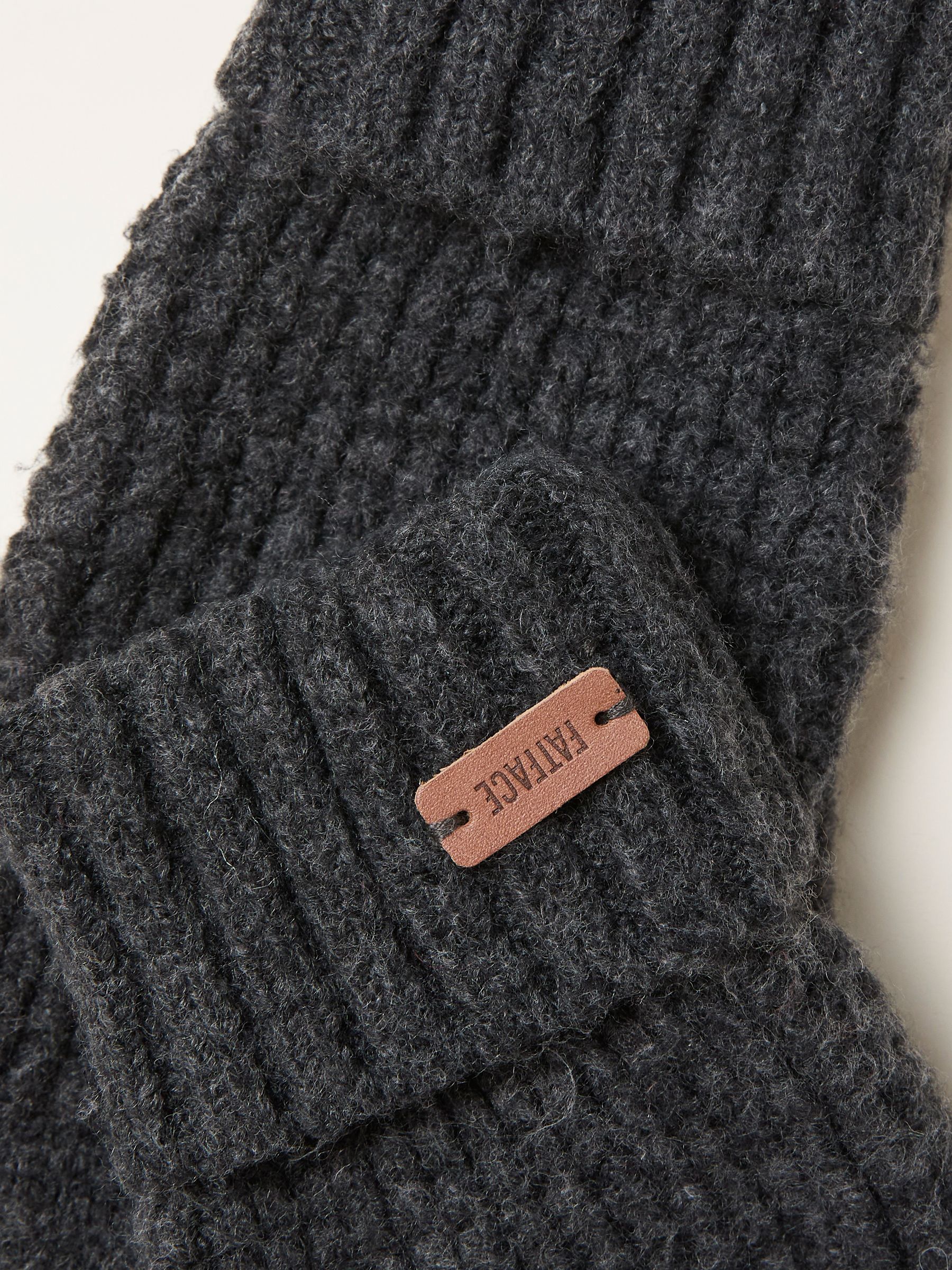 Charcoal Grey Waffle Gloves - Image 2 of 2