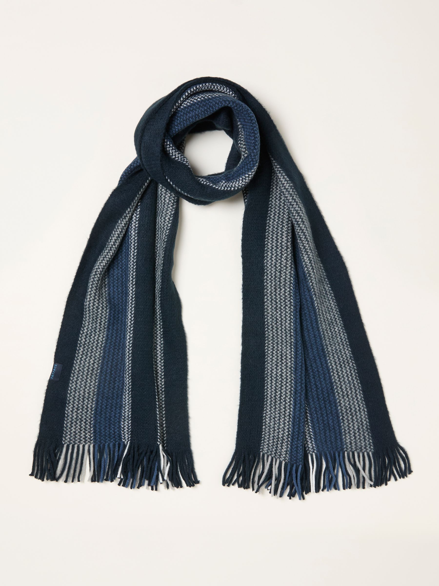 Chris Navy Textured Scarf - Image 1 of 2
